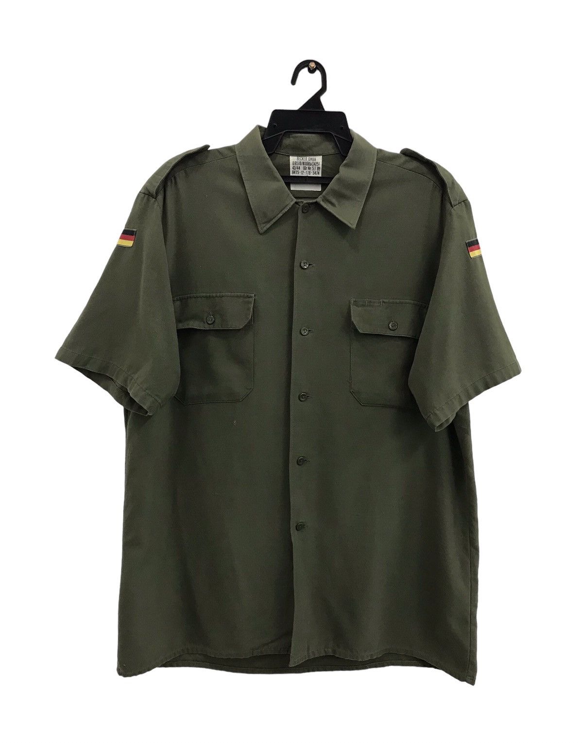 Vintage VINTAGE BECKER GMBH MILITARY DESIGN SHIRT BUTTON UP Size US L / EU 52-54 / 3 - 2 Thumbnail