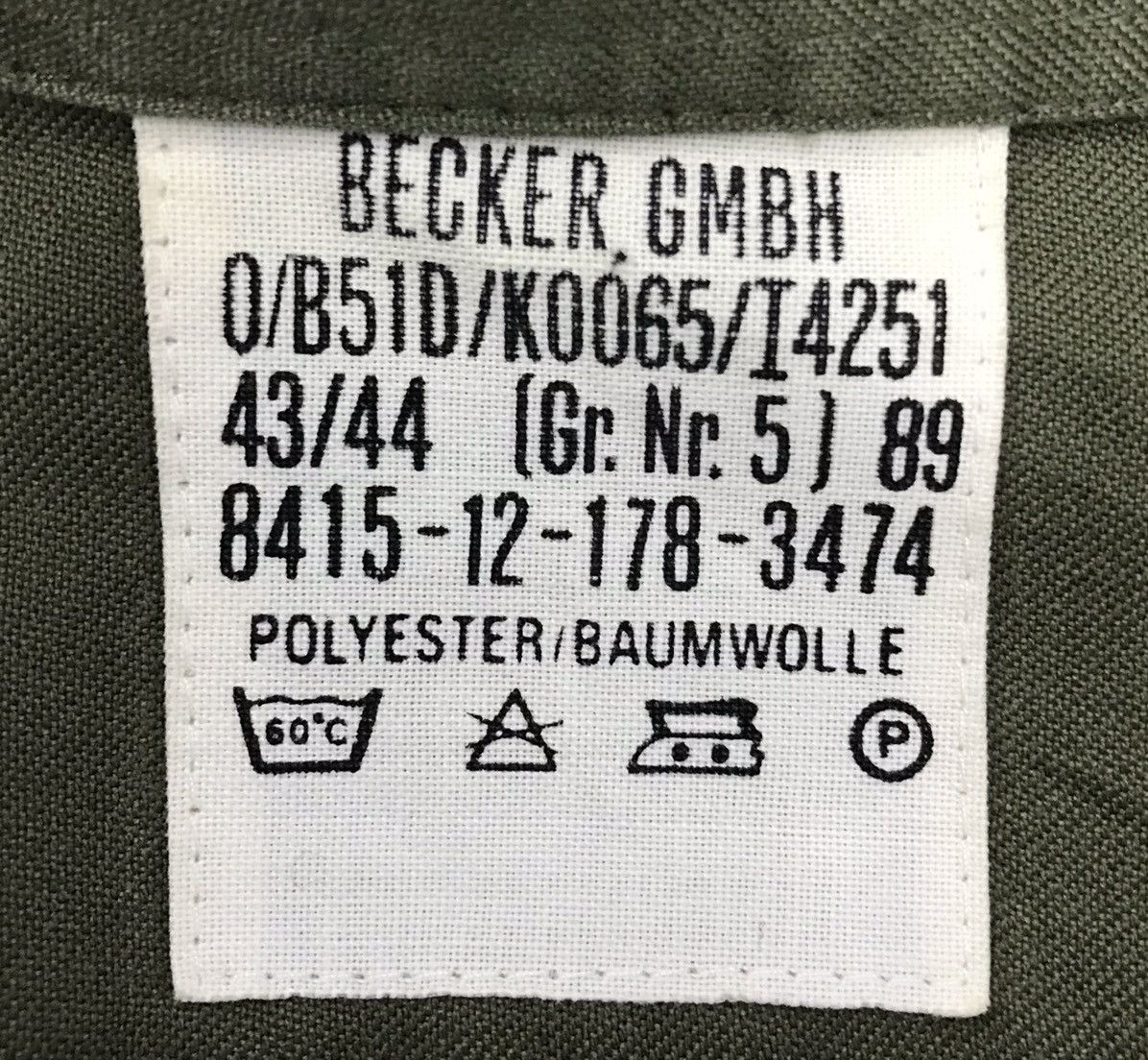 Vintage VINTAGE BECKER GMBH MILITARY DESIGN SHIRT BUTTON UP Size US L / EU 52-54 / 3 - 14 Thumbnail