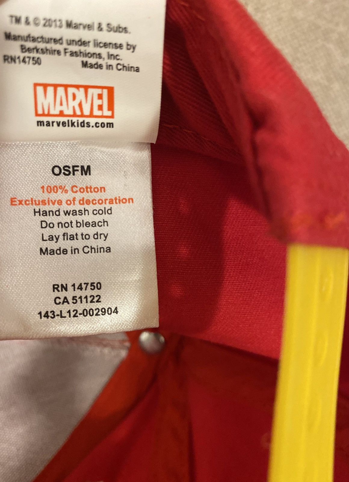 Marvel Comics Marvel Comics The Incredible Ironman Snap Back Hat Kids Size Size ONE SIZE - 8 Thumbnail