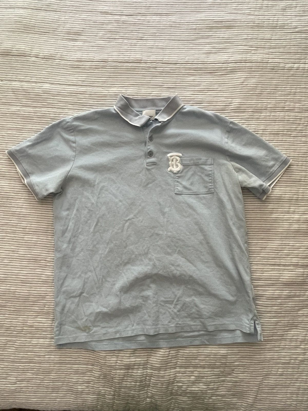Burberry Burberry Polo Vintage Patchwork Size US L / EU 52-54 / 3 - 3 Thumbnail