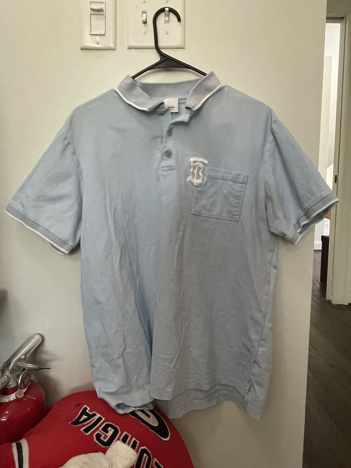 Burberry Burberry Polo Vintage Patchwork Size US L / EU 52-54 / 3 - 2 Thumbnail