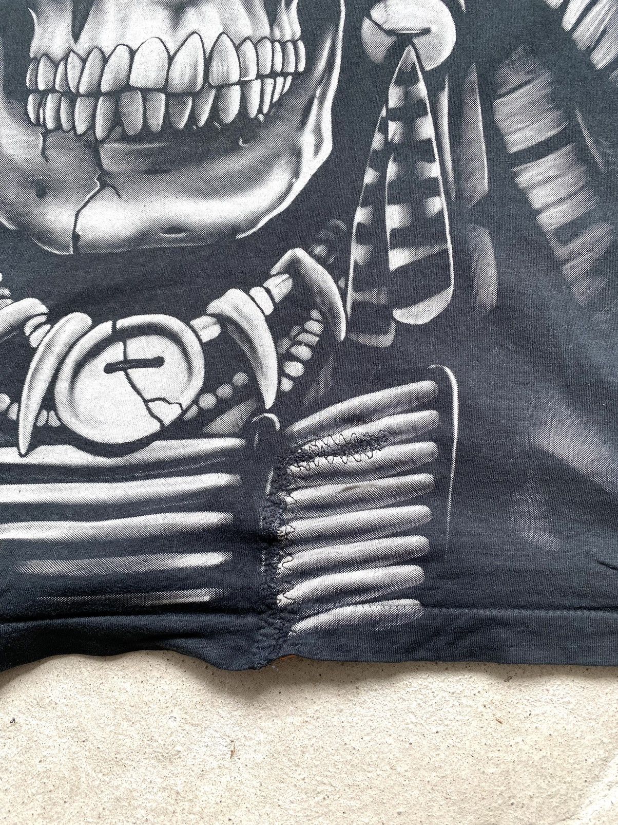 Band Tees Rare! 90’s Vintage Indians Skull T Shirt Print All Over Me Size US L / EU 52-54 / 3 - 12 Thumbnail