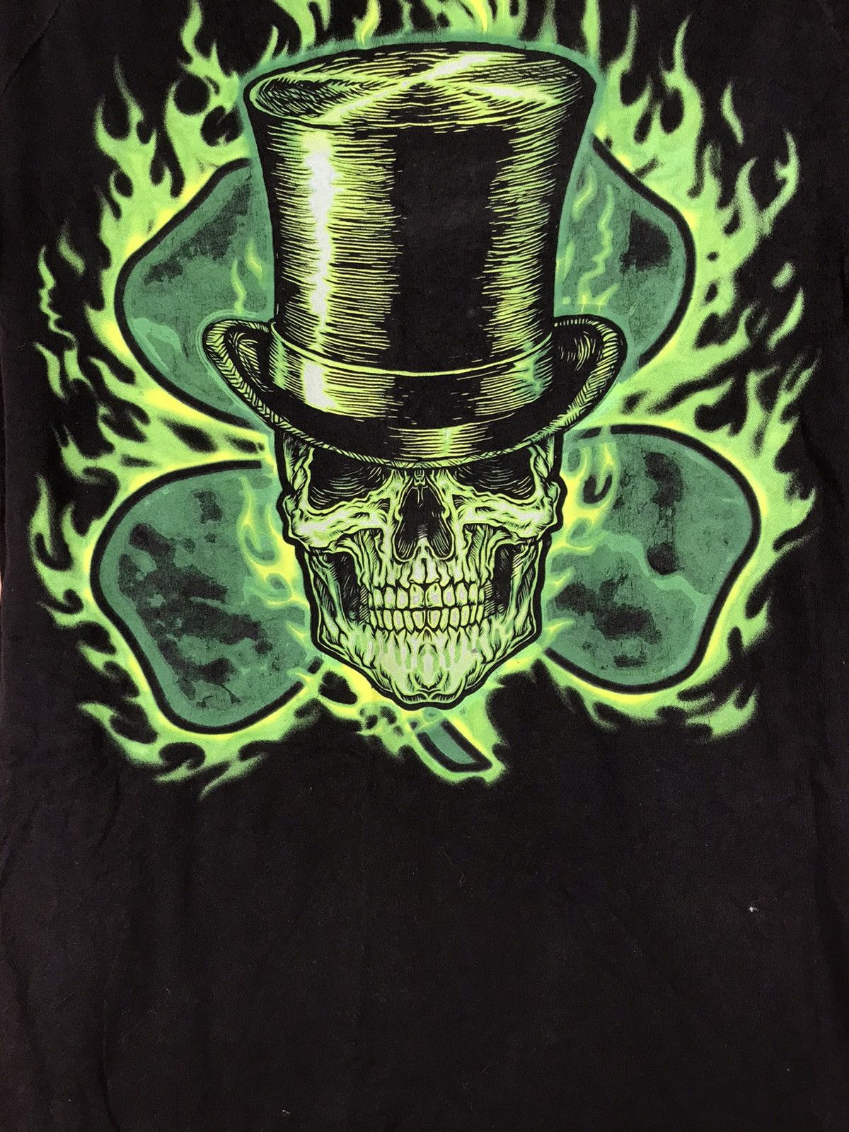 Japanese Brand Green Skull Big Logo Print T-Shirt #2248 Size US S / EU 44-46 / 1 - 6 Thumbnail