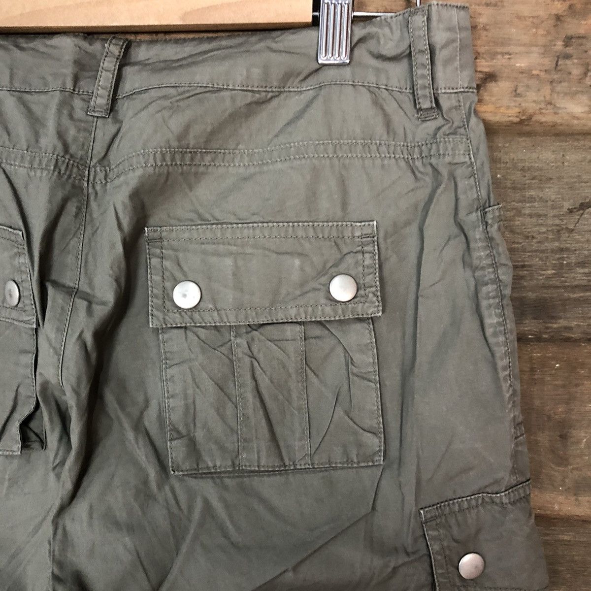 Japanese Brand D Olive De Olive Grey multipocket tactical Cargo Pants #2362 Size US 30 / EU 46 - 15 Thumbnail