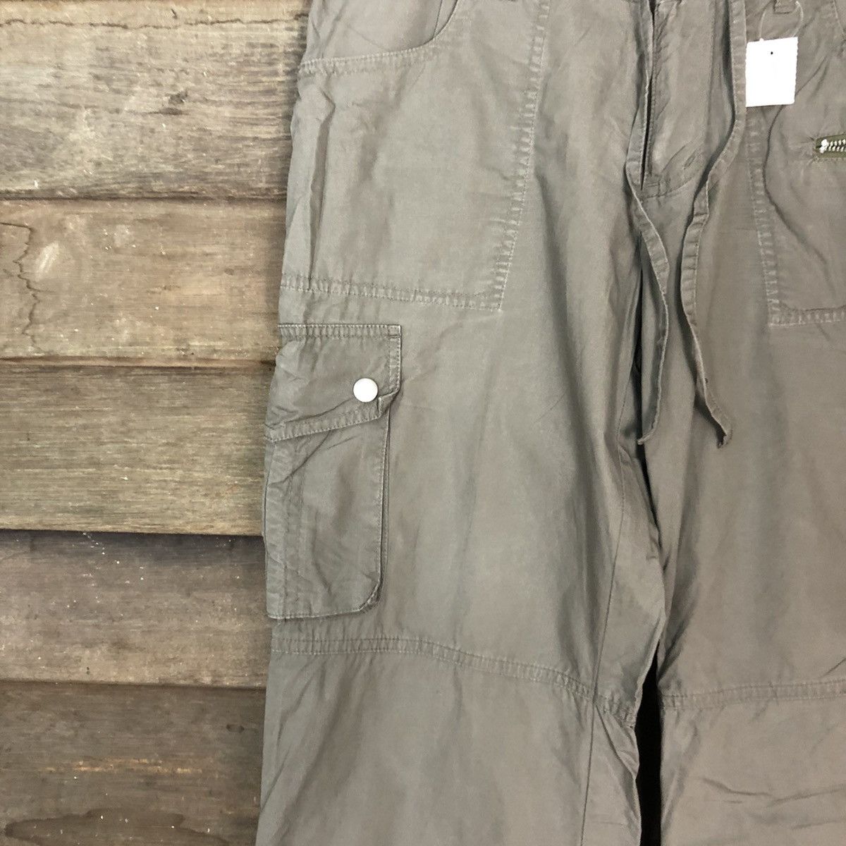 Japanese Brand D Olive De Olive Grey multipocket tactical Cargo Pants #2362 Size US 30 / EU 46 - 6 Thumbnail