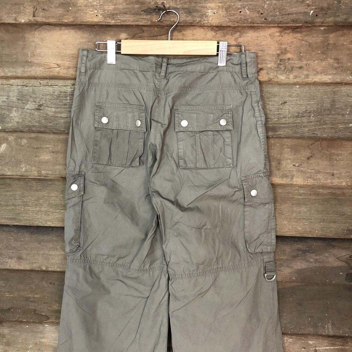 Japanese Brand D Olive De Olive Grey multipocket tactical Cargo Pants #2362 Size US 30 / EU 46 - 12 Thumbnail