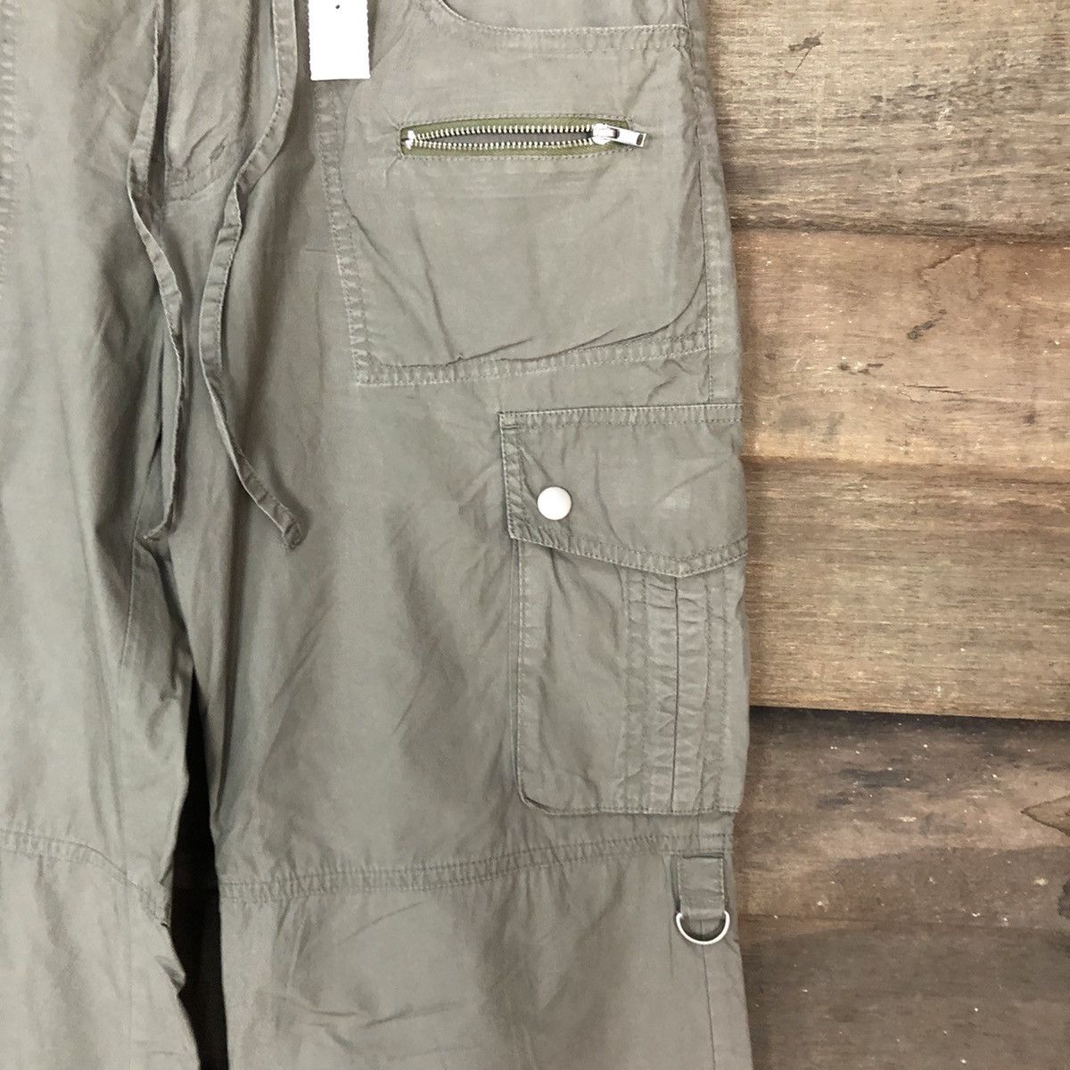 Japanese Brand D Olive De Olive Grey multipocket tactical Cargo Pants #2362 Size US 30 / EU 46 - 7 Thumbnail