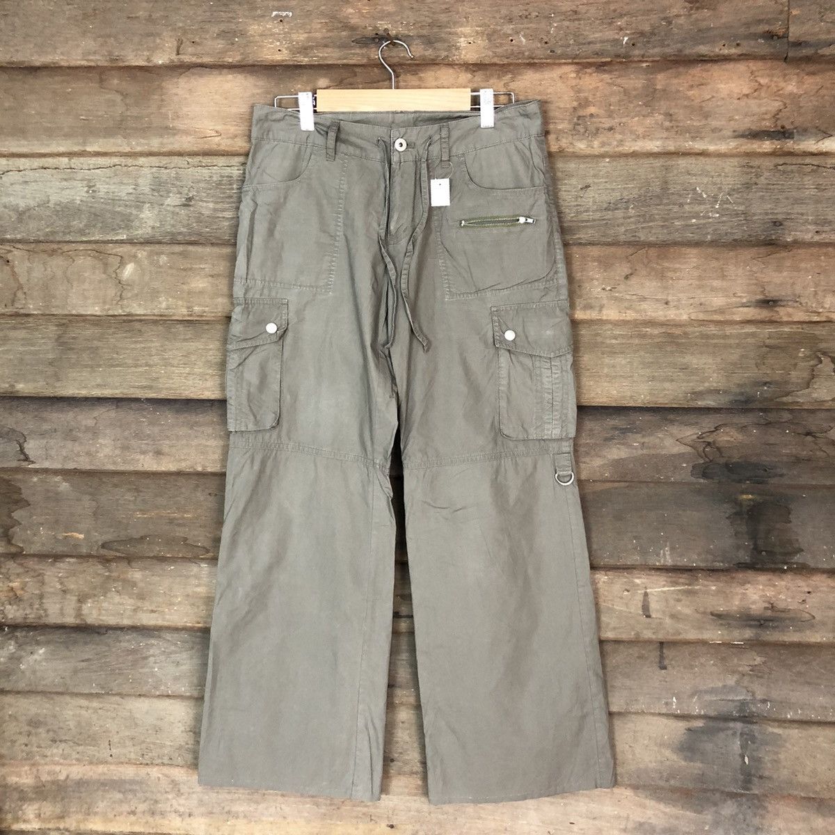 Japanese Brand D Olive De Olive Grey multipocket tactical Cargo Pants #2362 Size US 30 / EU 46 - 1 Thumbnail