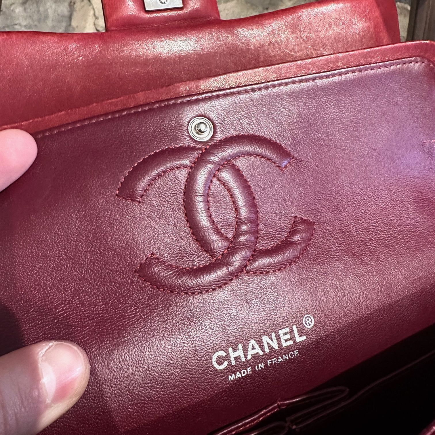 Chanel Chanel Red Quilted Patent Medium Classique Double Flap Bag Size ONE SIZE - 12 Thumbnail