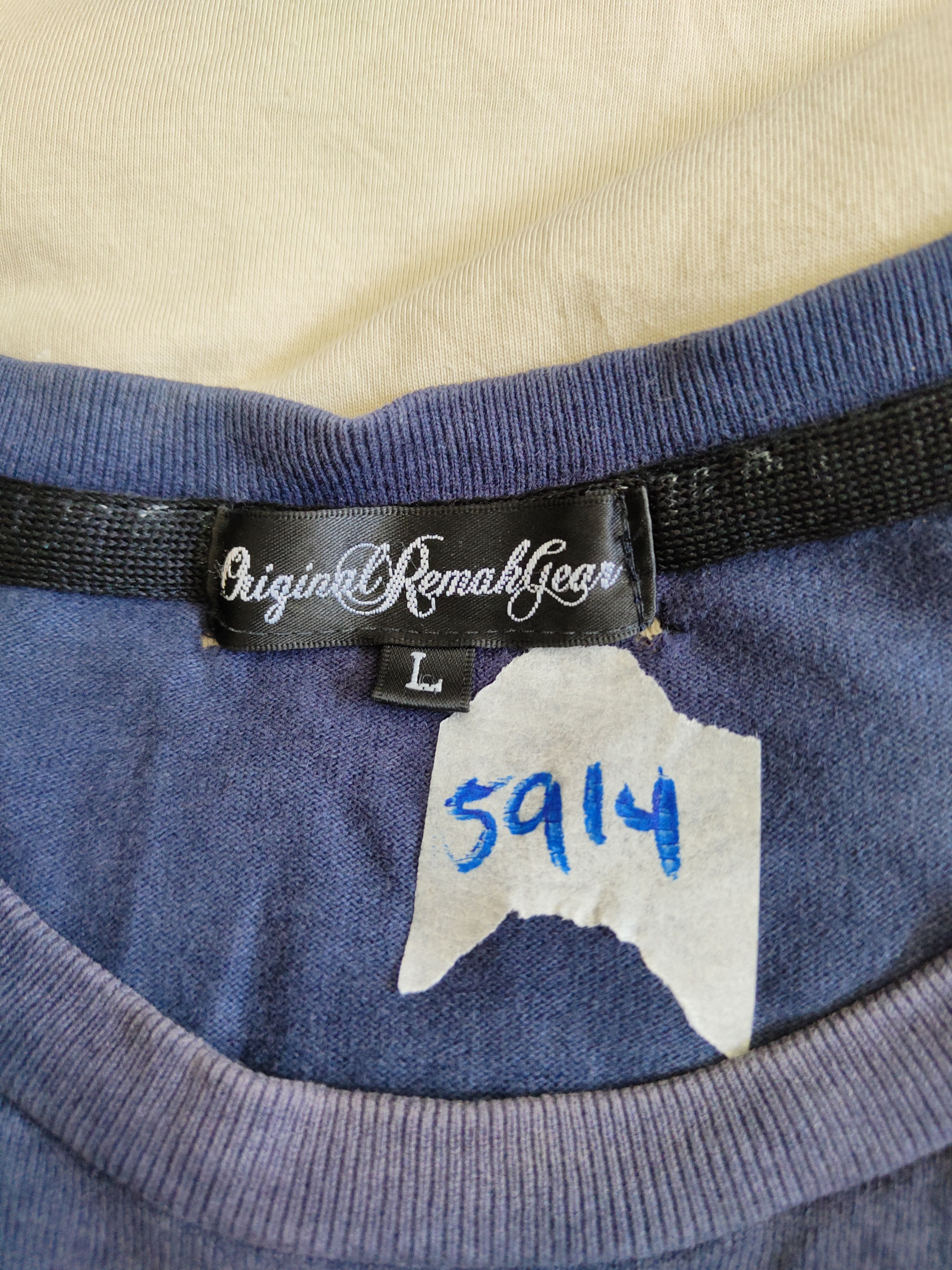 Seditionaries × Vintage Original Remake Gear skull worn Dark Blue faded tee #5914 Size US L / EU 52-54 / 3 - 7 Thumbnail