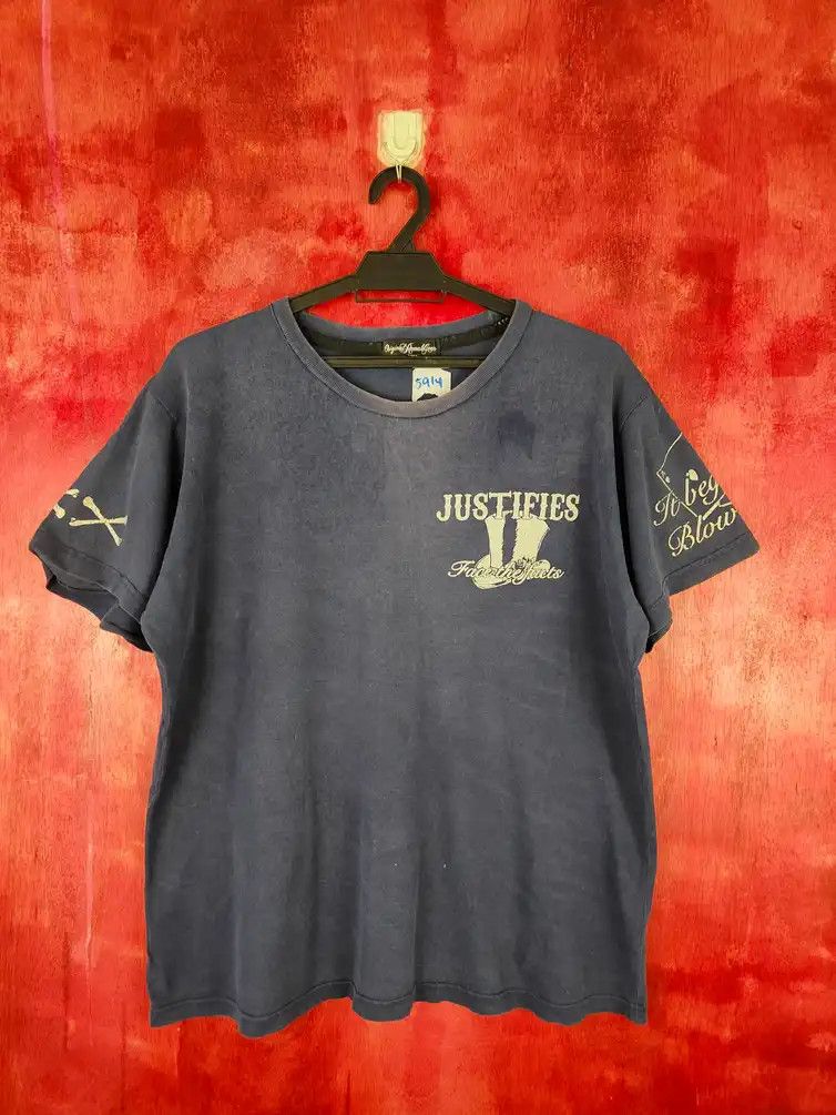 Seditionaries × Vintage Original Remake Gear skull worn Dark Blue faded tee #5914 Size US L / EU 52-54 / 3 - 14 Thumbnail