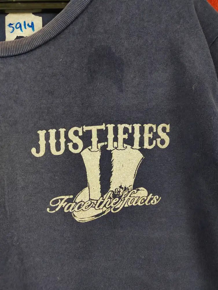 Seditionaries × Vintage Original Remake Gear skull worn Dark Blue faded tee #5914 Size US L / EU 52-54 / 3 - 10 Thumbnail