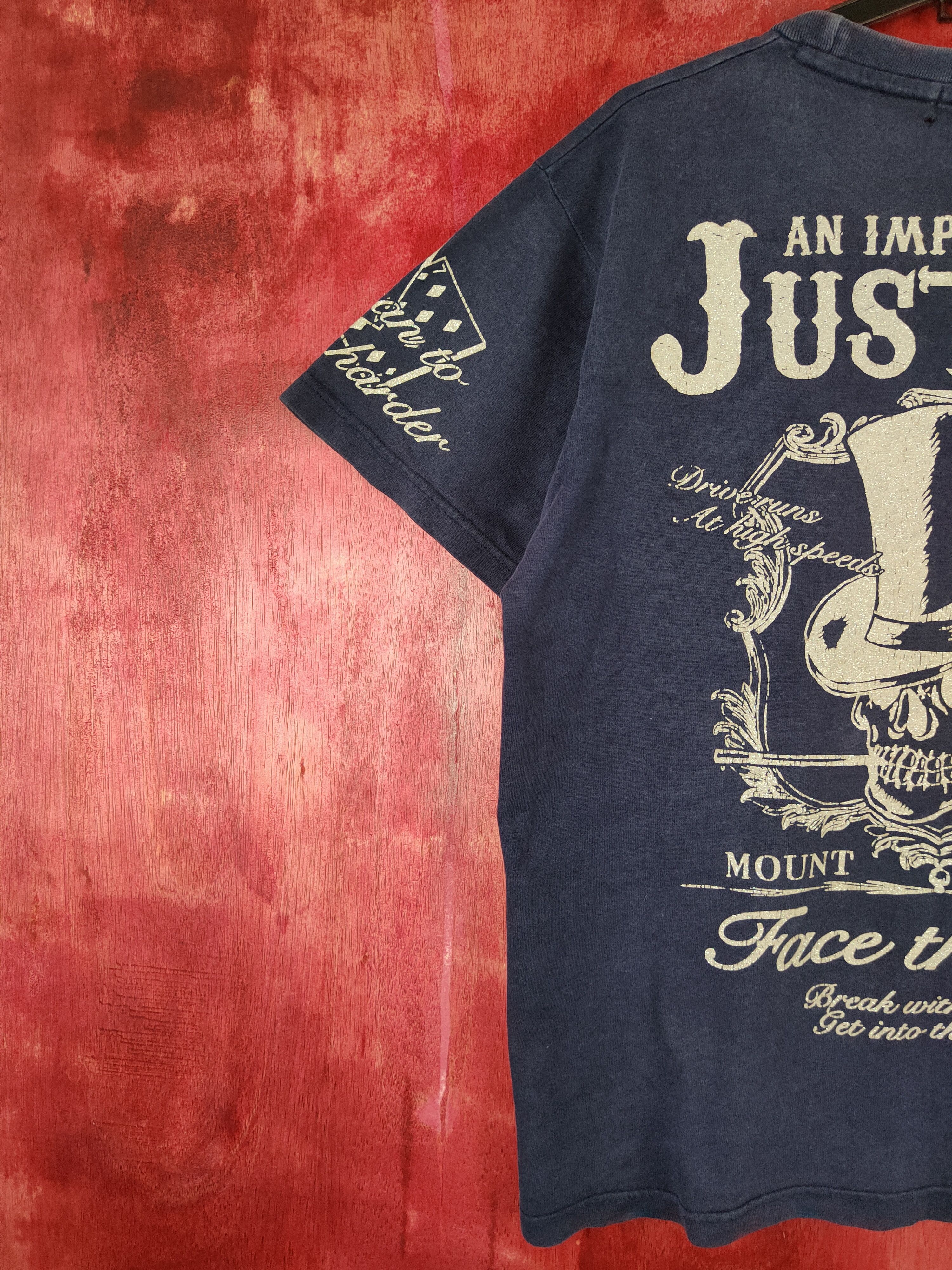 Seditionaries × Vintage Original Remake Gear skull worn Dark Blue faded tee #5914 Size US L / EU 52-54 / 3 - 3 Thumbnail