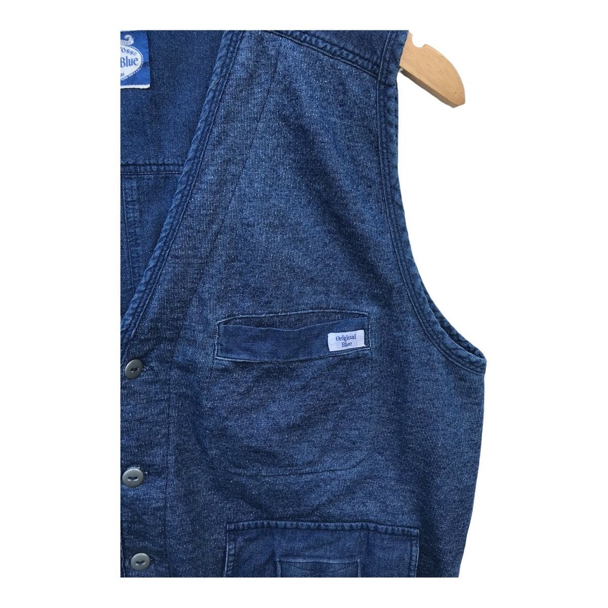 Vintage Michael Ross Indigo Cotton Workwear Fashion Vest Size US M / EU 48-50 / 2 - 3 Thumbnail