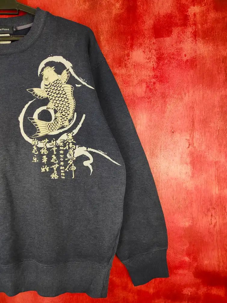 Japanese Brand DL Signal Point japan fish vintage Faded Sweatshirt #5779 Size US M / EU 48-50 / 2 - 9 Thumbnail