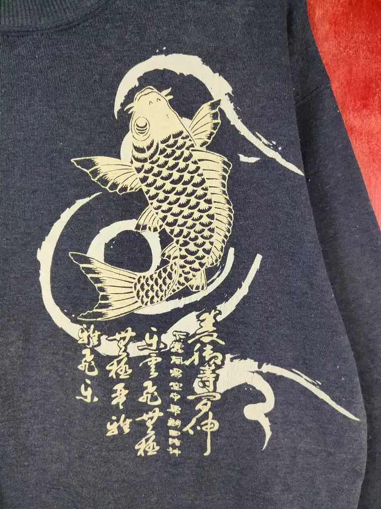 Japanese Brand DL Signal Point japan fish vintage Faded Sweatshirt #5779 Size US M / EU 48-50 / 2 - 8 Thumbnail
