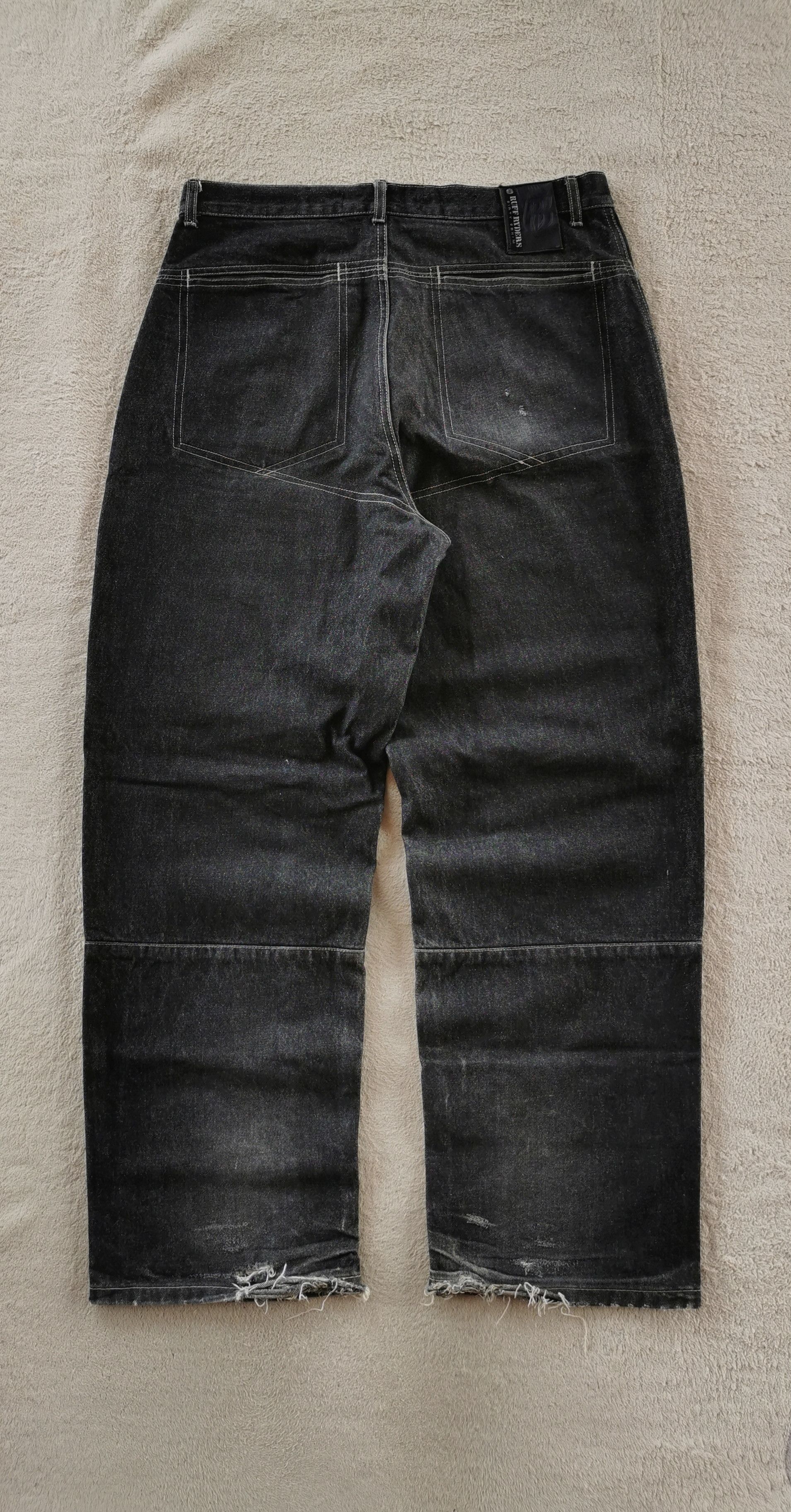 JNCO Vintage Ruff Ryders Dirty Denim Baggy Jeans DMX Size US 35 - 5 Thumbnail