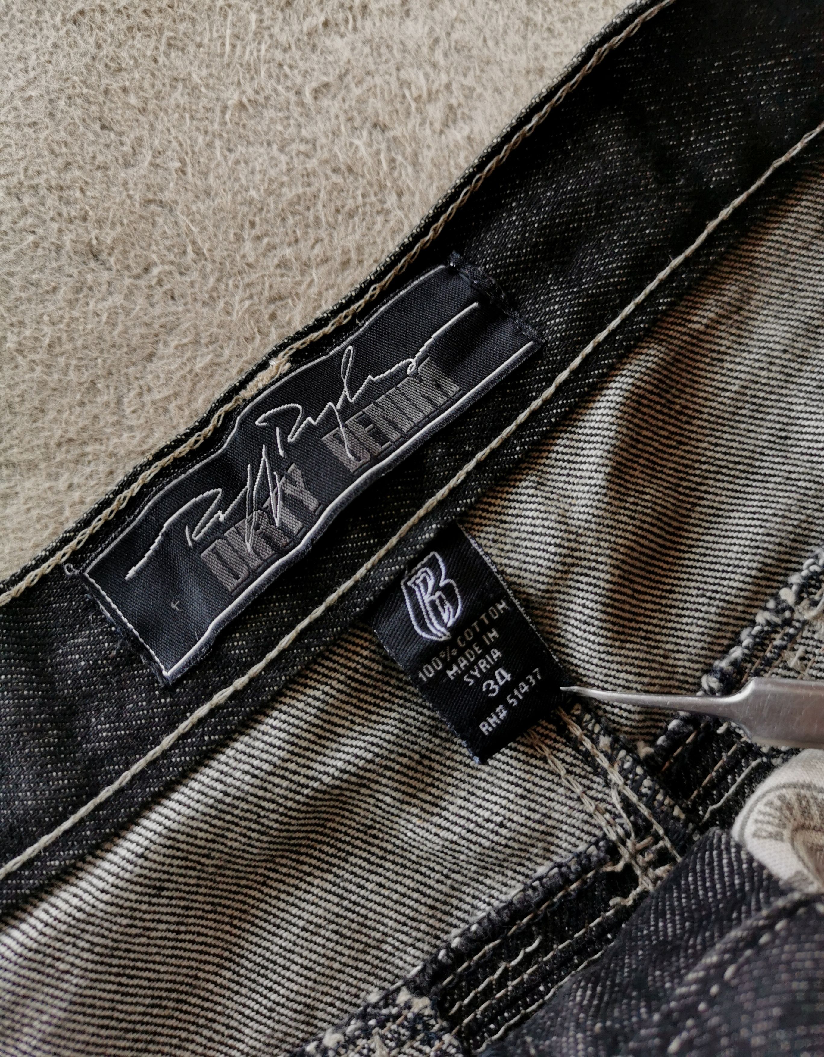 JNCO Vintage Ruff Ryders Dirty Denim Baggy Jeans DMX Size US 35 - 4 Thumbnail