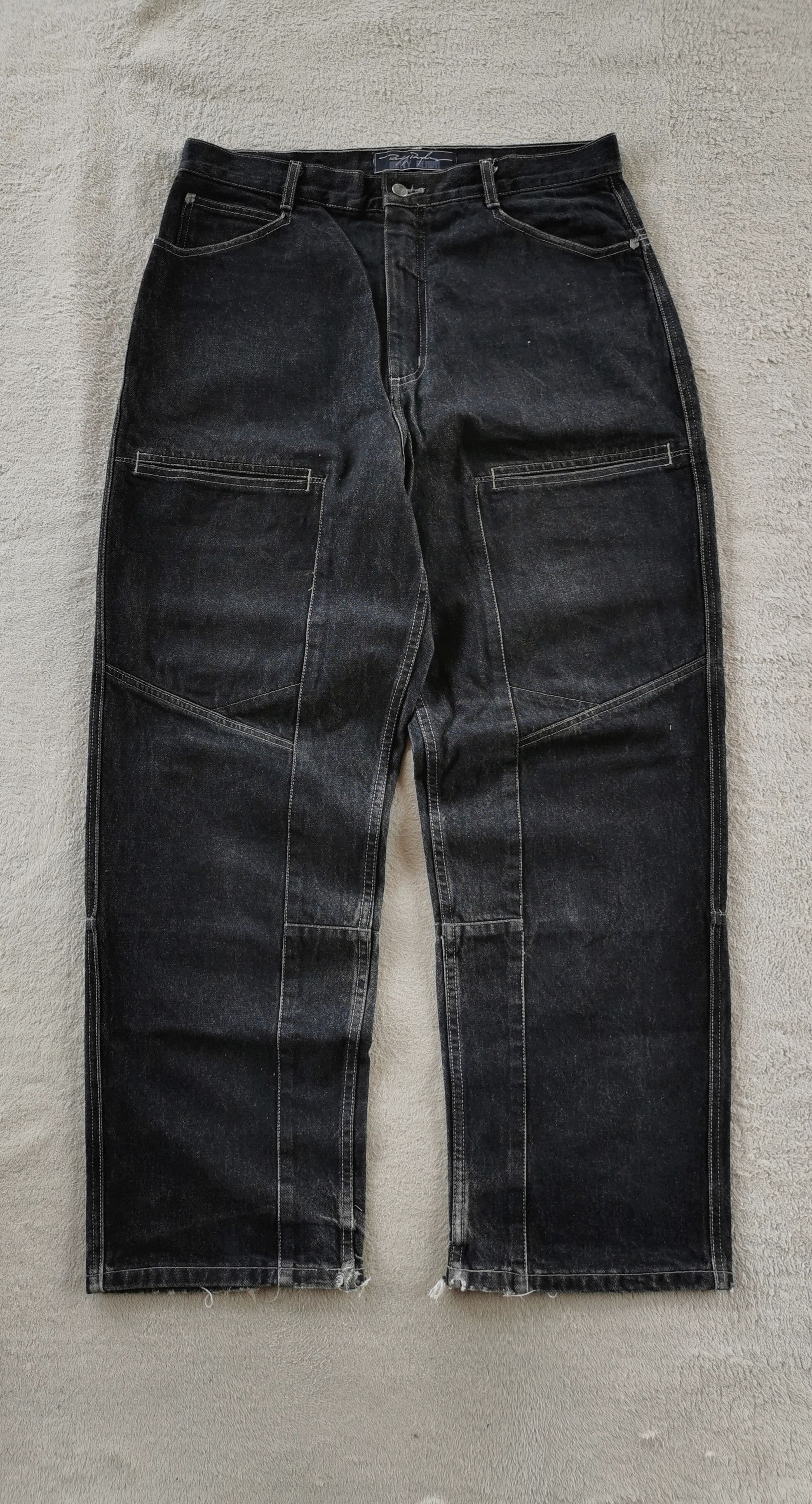 JNCO Vintage Ruff Ryders Dirty Denim Baggy Jeans DMX Size US 35 - 2 Thumbnail