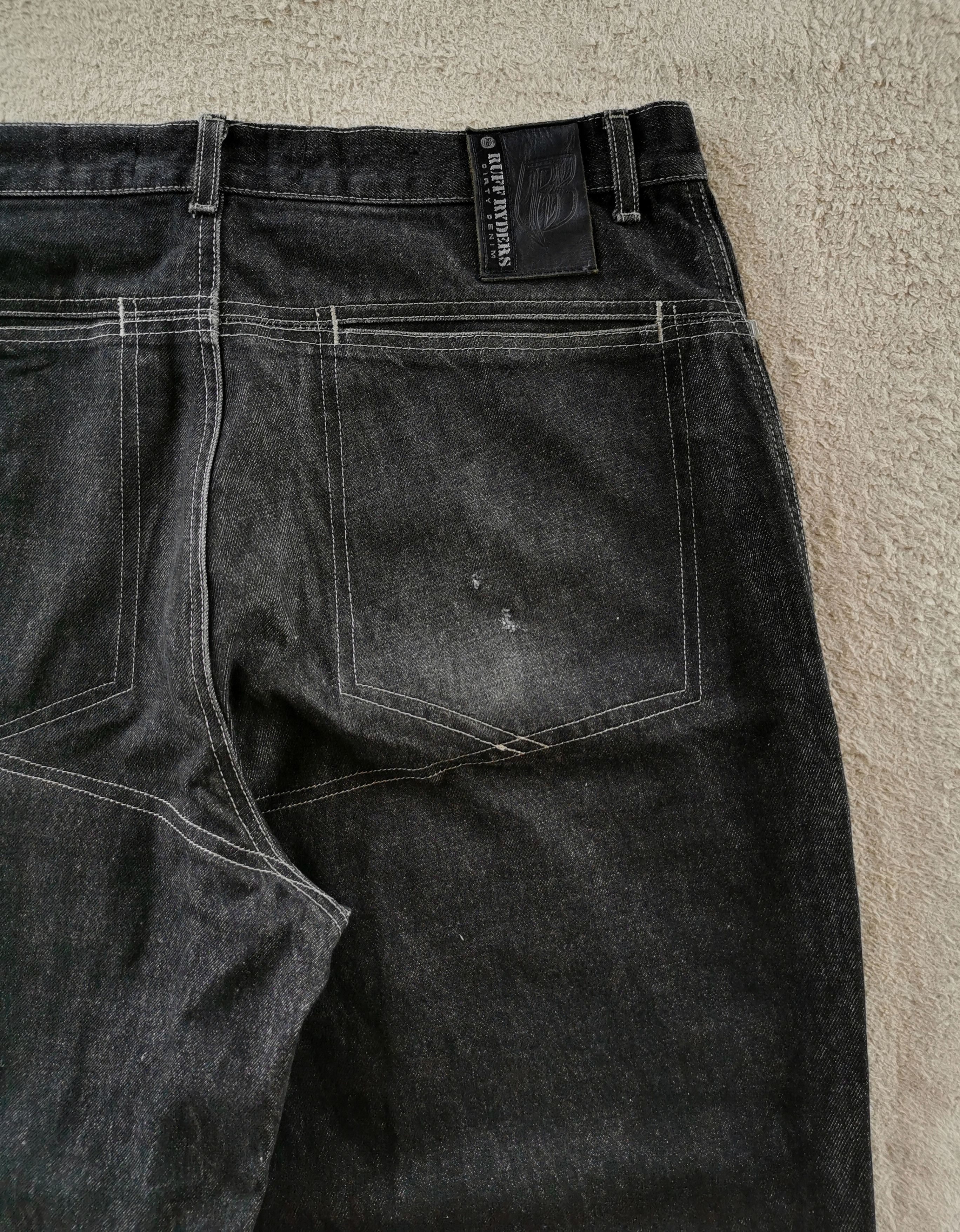 JNCO Vintage Ruff Ryders Dirty Denim Baggy Jeans DMX Size US 35 - 7 Thumbnail