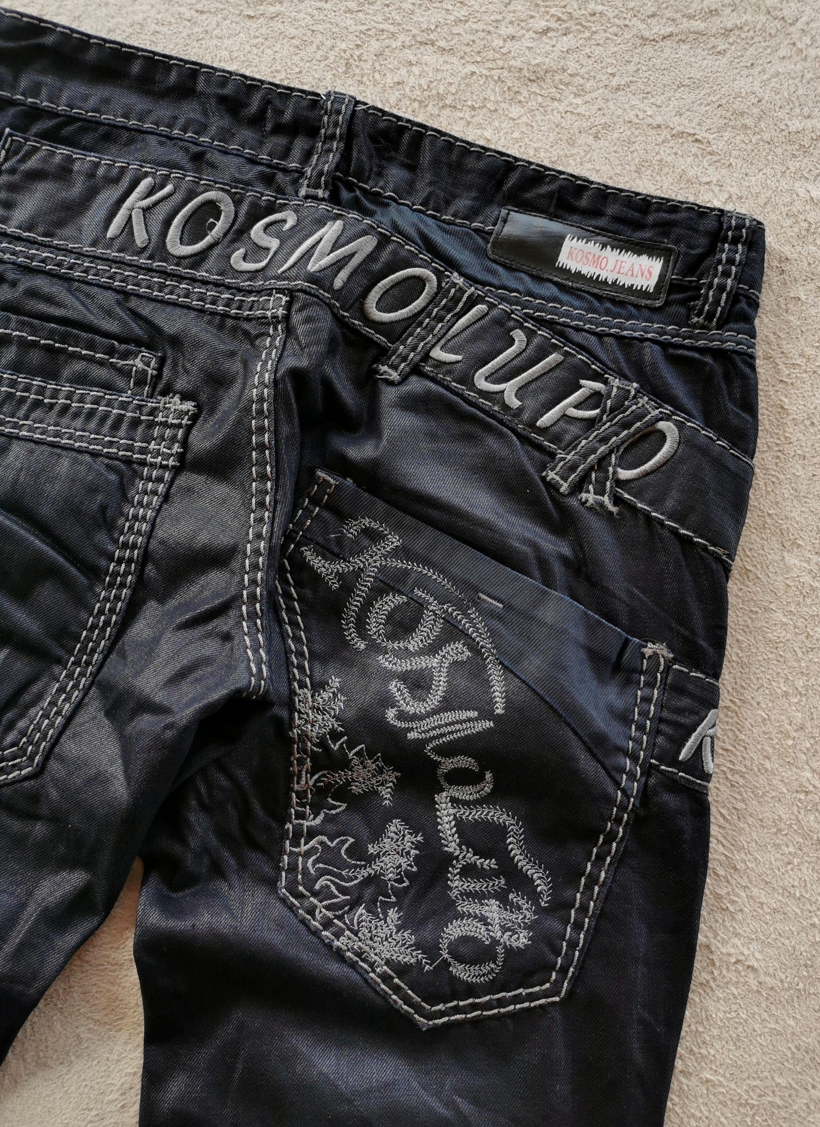 Vintage Kosmo Lupo Embroidery Jeans Size US 33 - 4 Thumbnail