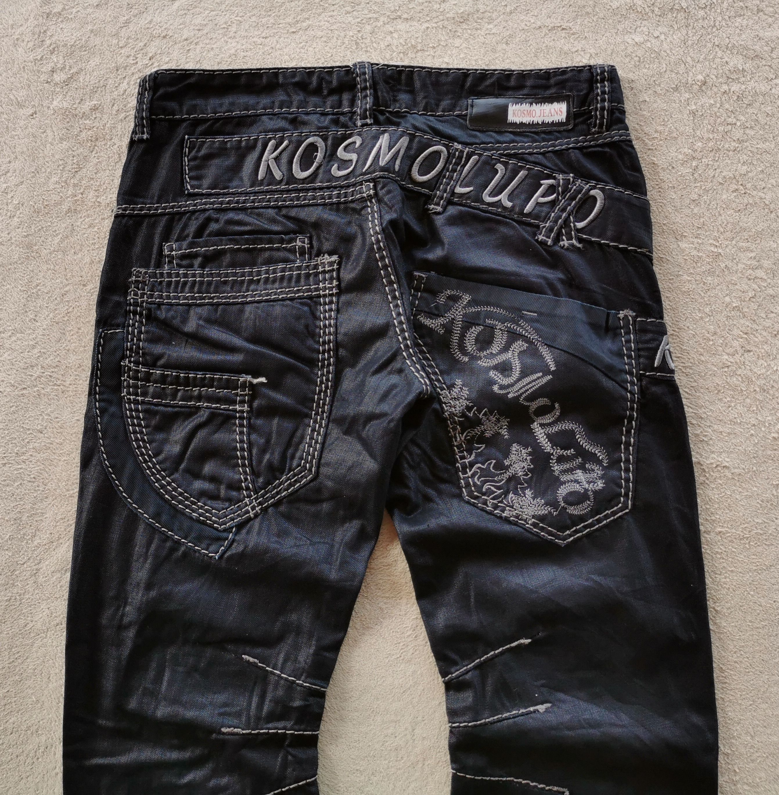 Vintage Kosmo Lupo Embroidery Jeans Size US 33 - 6 Thumbnail