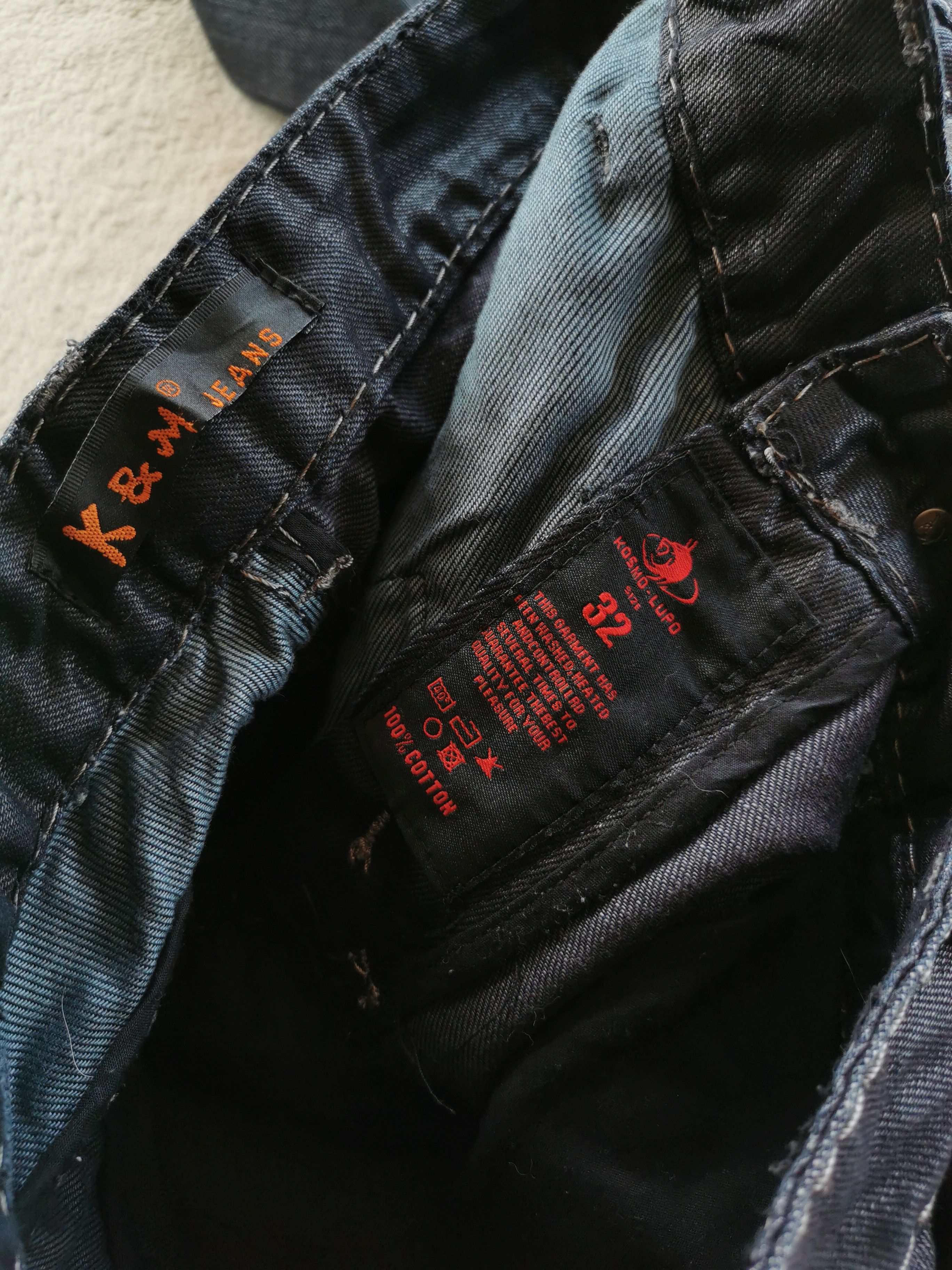 Vintage Kosmo Lupo Embroidery Jeans Size US 33 - 7 Thumbnail