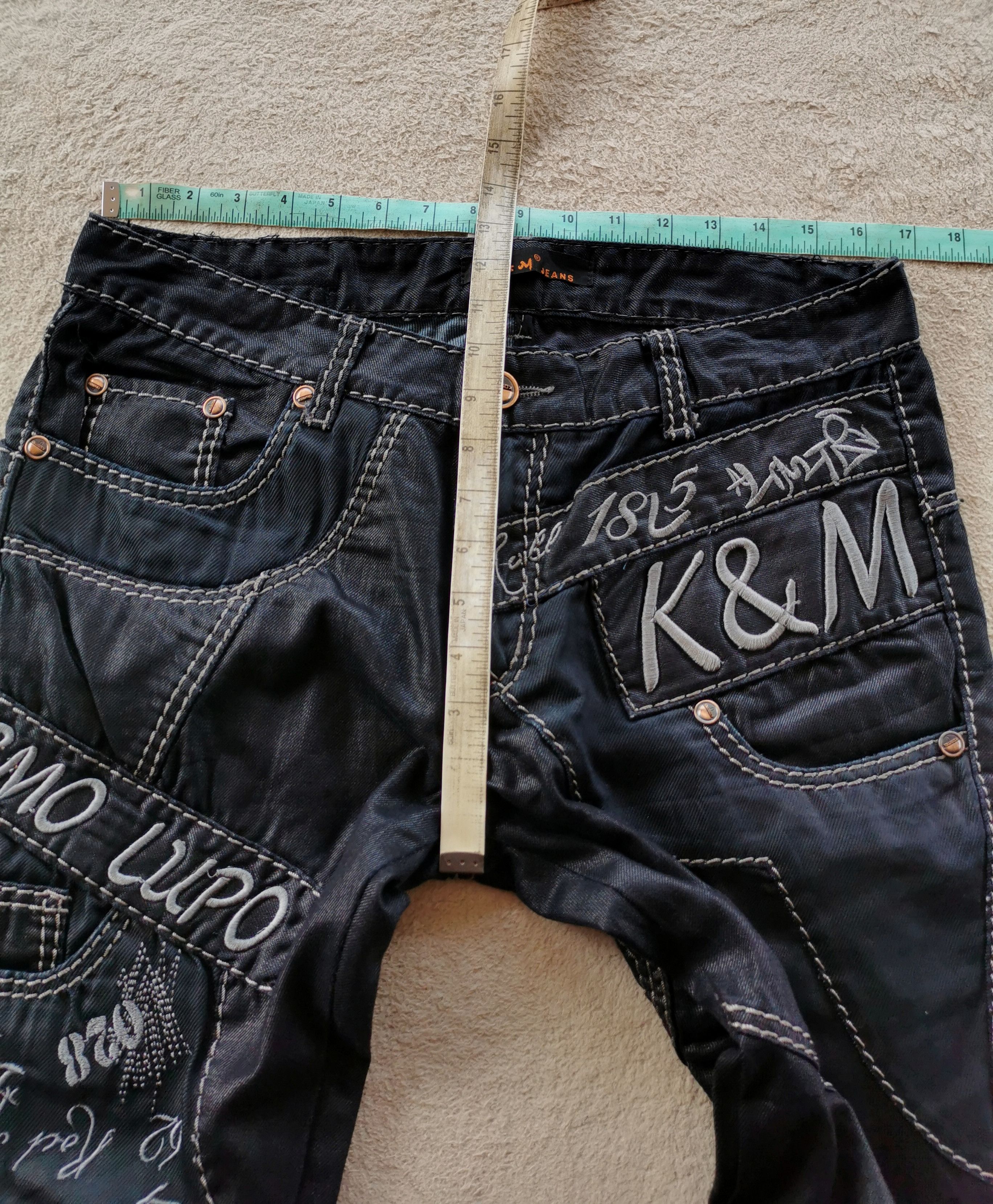 Vintage Kosmo Lupo Embroidery Jeans Size US 33 - 8 Thumbnail