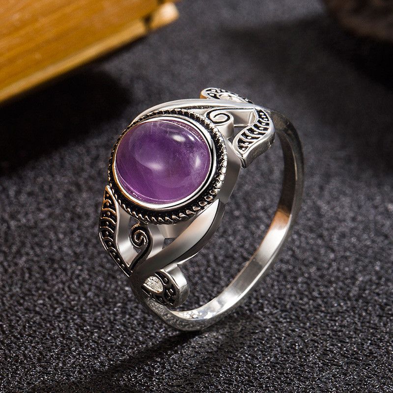 Jewelry Amethyst Gemstone Ring Size ONE SIZE - 4 Thumbnail