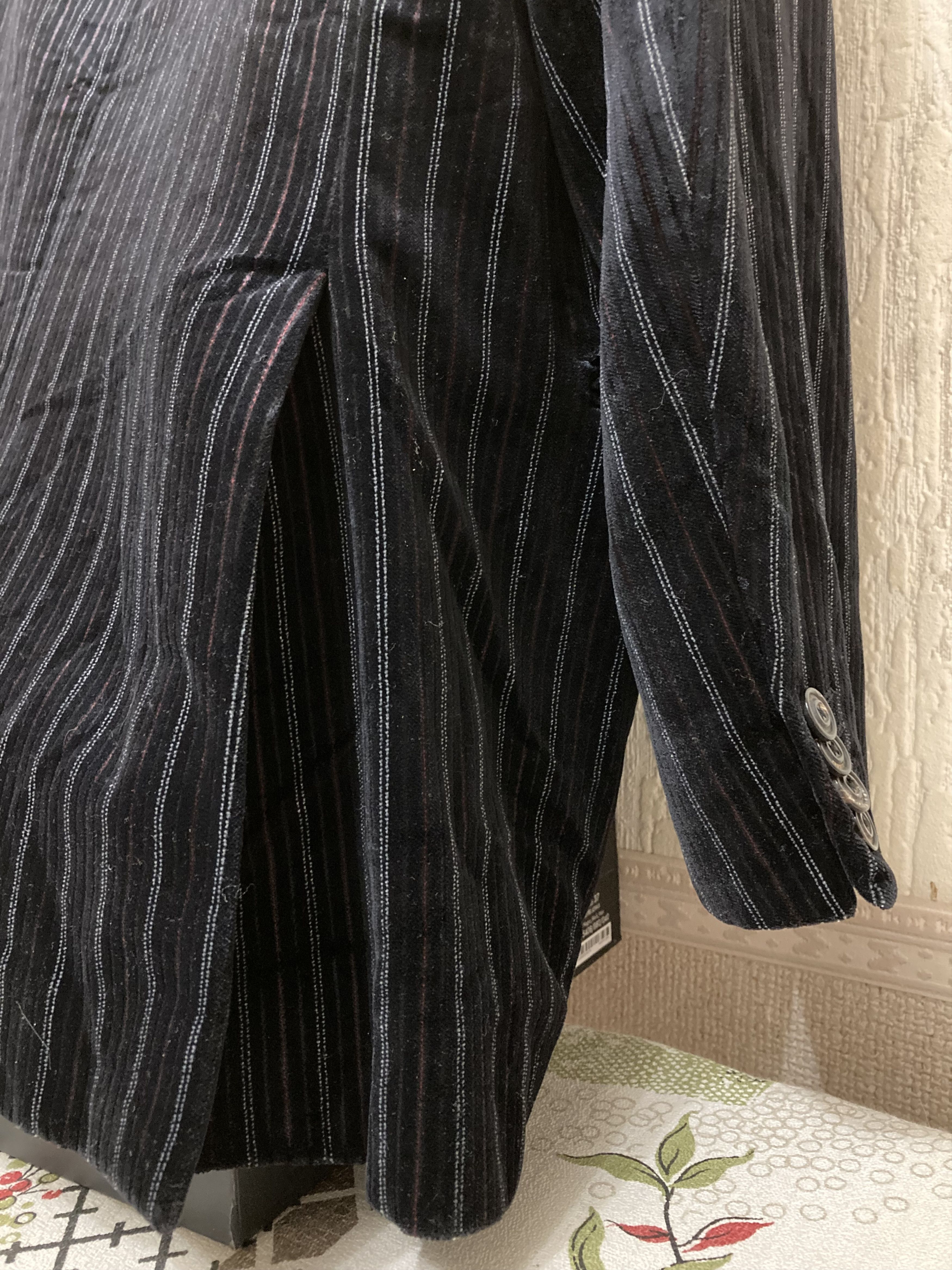 Pal Zileri VINTAGE PAL ZILERI CONCEPT STRIPED VELOURS BLAZER Size US M / EU 48-50 / 2 - 3 Thumbnail