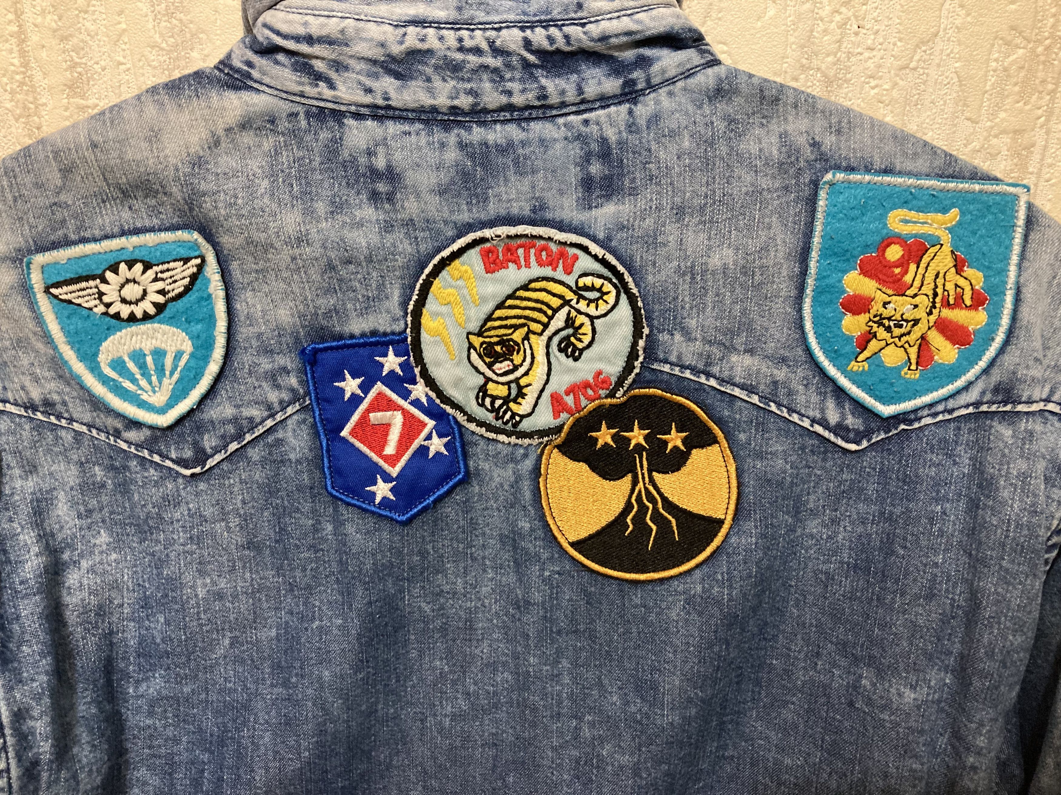 Replay × Vintage Replay Denim Military With Patches Shirt Size US L / EU 52-54 / 3 - 4 Thumbnail