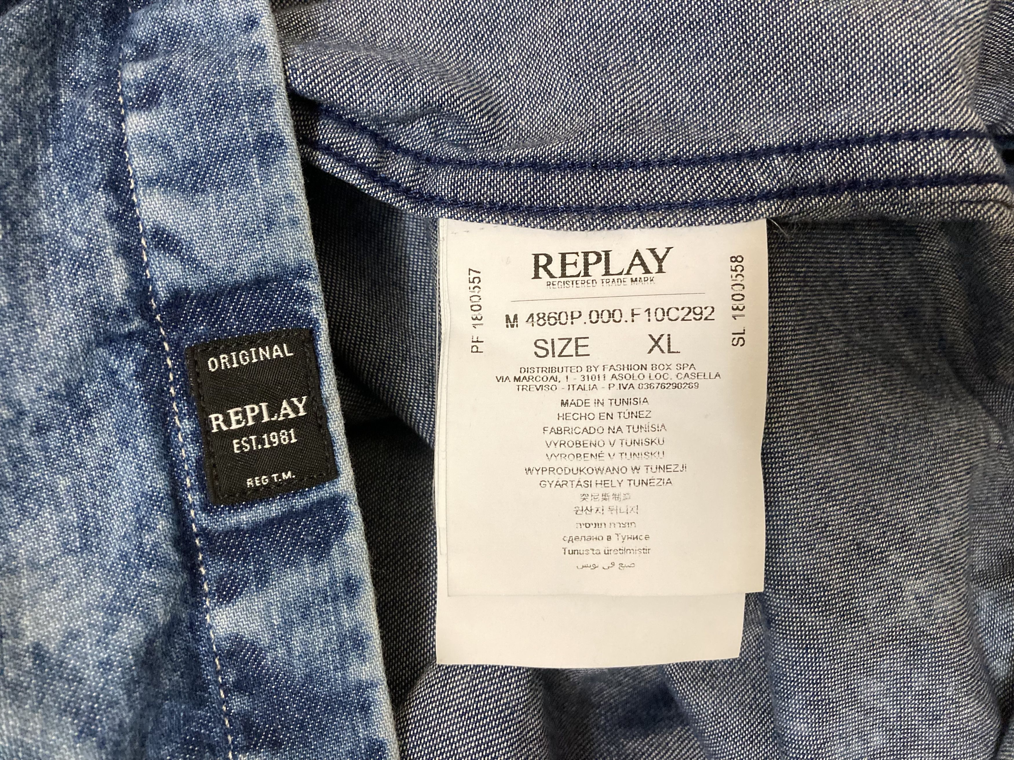 Replay × Vintage Replay Denim Military With Patches Shirt Size US L / EU 52-54 / 3 - 6 Thumbnail
