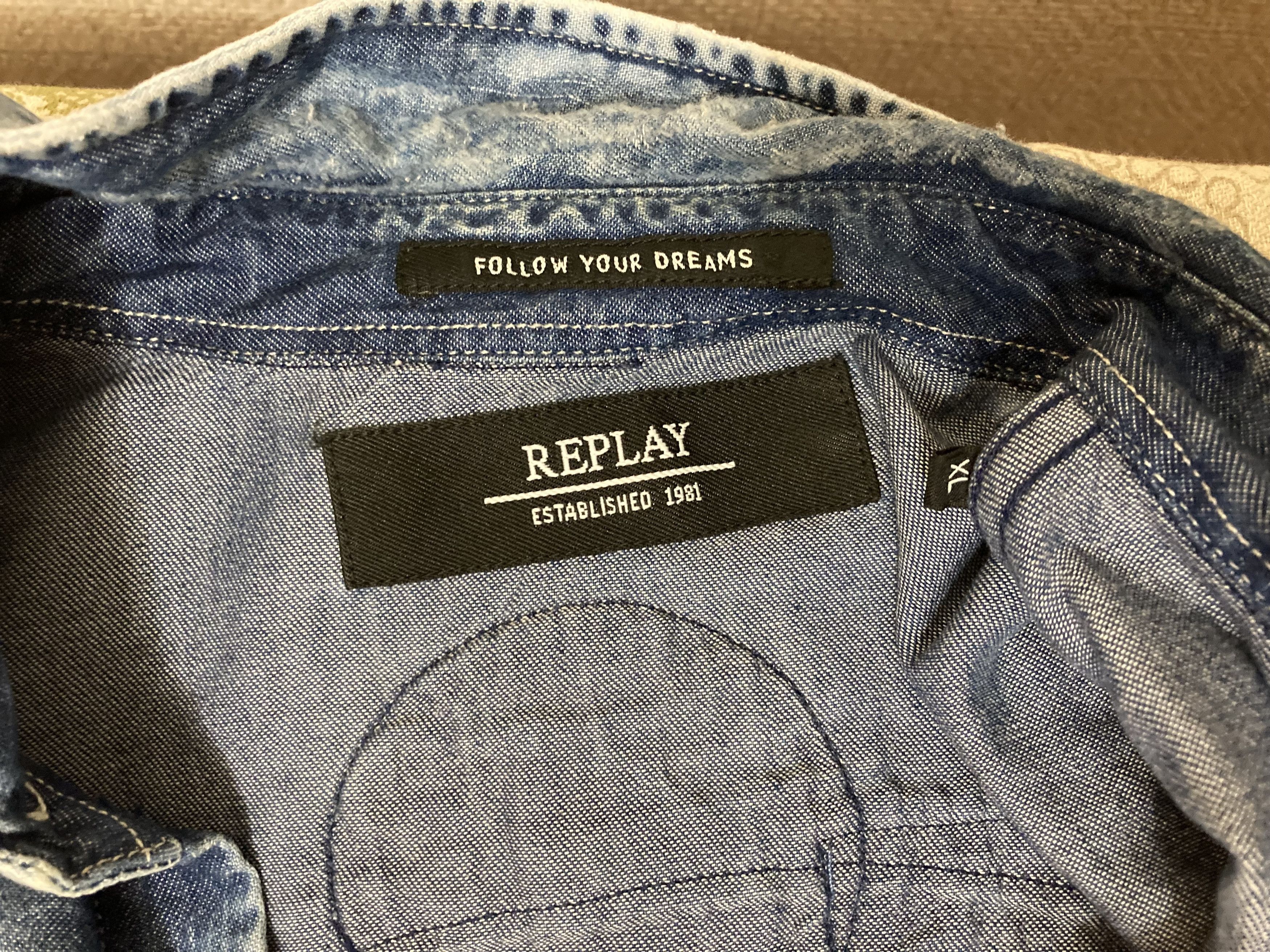 Replay × Vintage Replay Denim Military With Patches Shirt Size US L / EU 52-54 / 3 - 3 Thumbnail