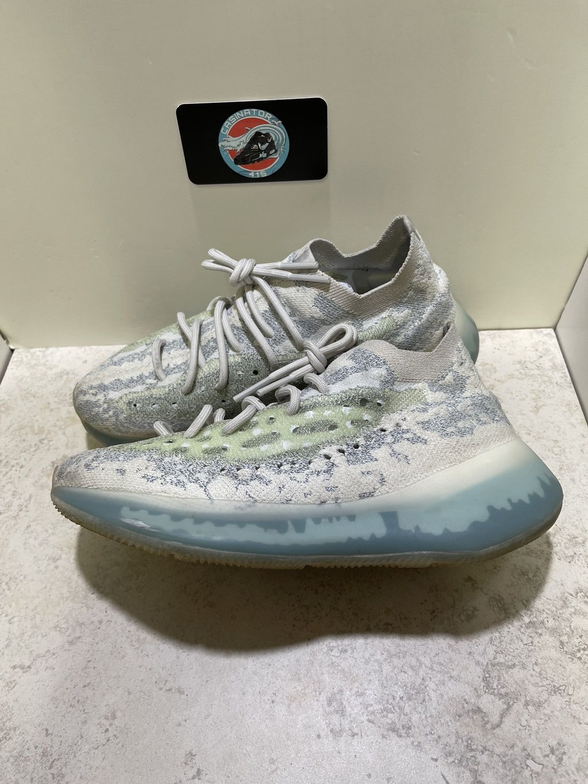 adidas gazelle silver green womens Adidas Yeezy Boost 380 Alien Blue Mens Sneakers Size UK 9.5 US 10  V & G  Luxe Boutique