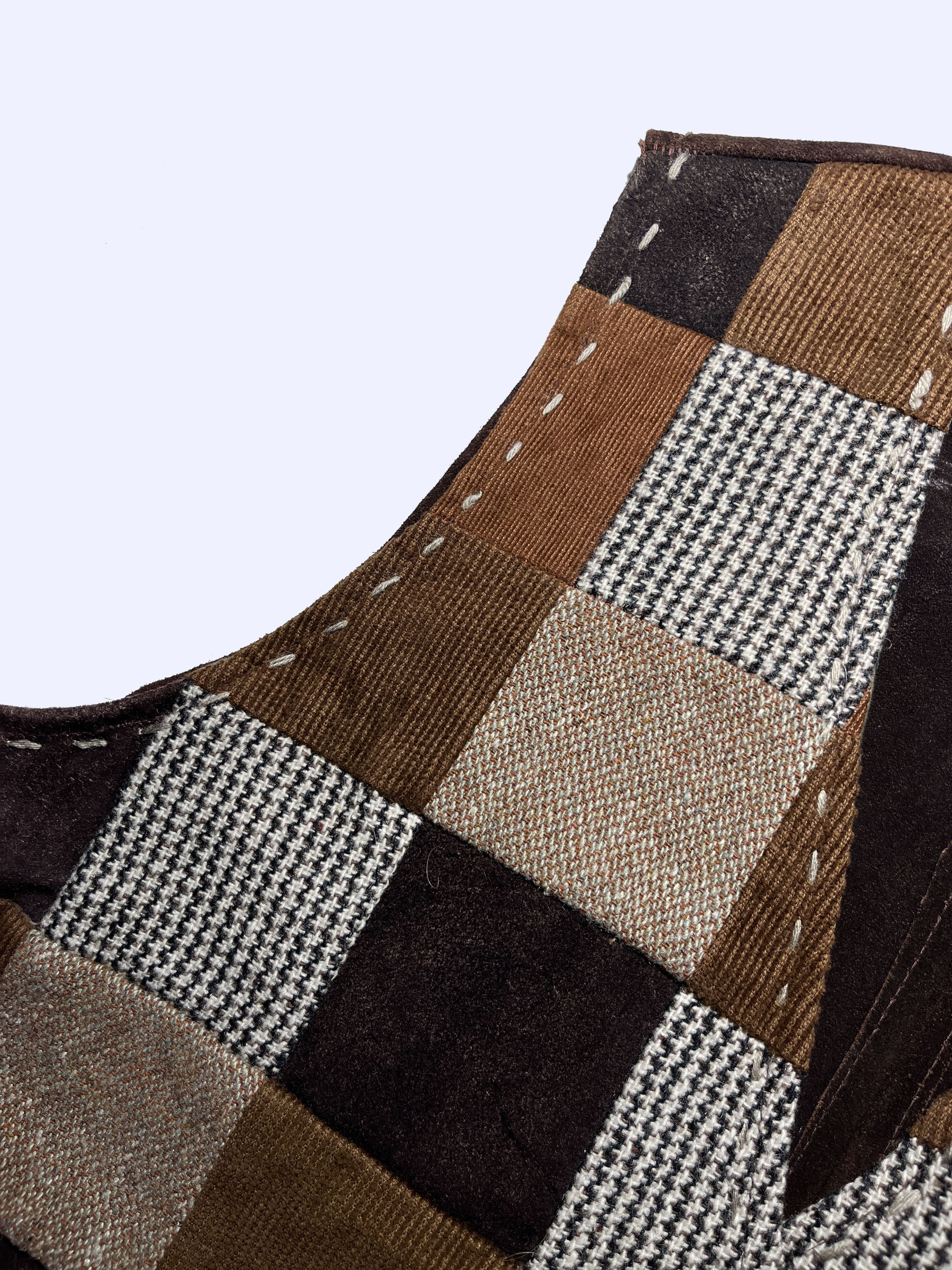 Vintage Patchwork Heritage Leather Navajo American Style Vest Size US S / EU 44-46 / 1 - 4 Thumbnail
