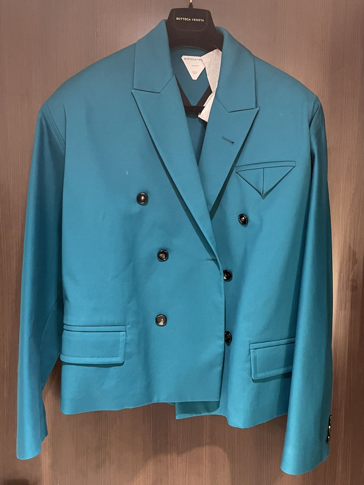 Bottega Veneta Duck Green Boxy blazer Jacket size 48 Medium
