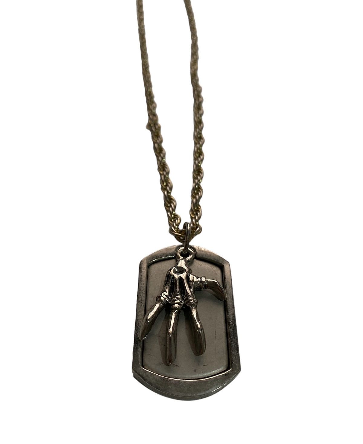 Yves Saint Laurent Vtg YSL Necklace Custom 4 Finger Hand Skull Motive Size ONE SIZE - 4 Thumbnail