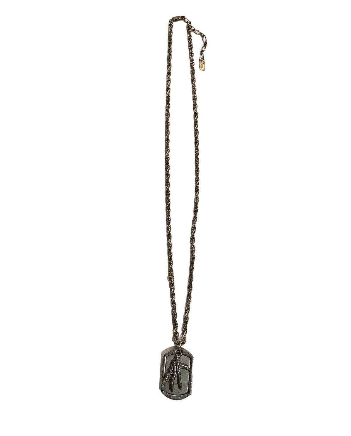 Yves Saint Laurent Vtg YSL Necklace Custom 4 Finger Hand Skull Motive Size ONE SIZE - 3 Thumbnail