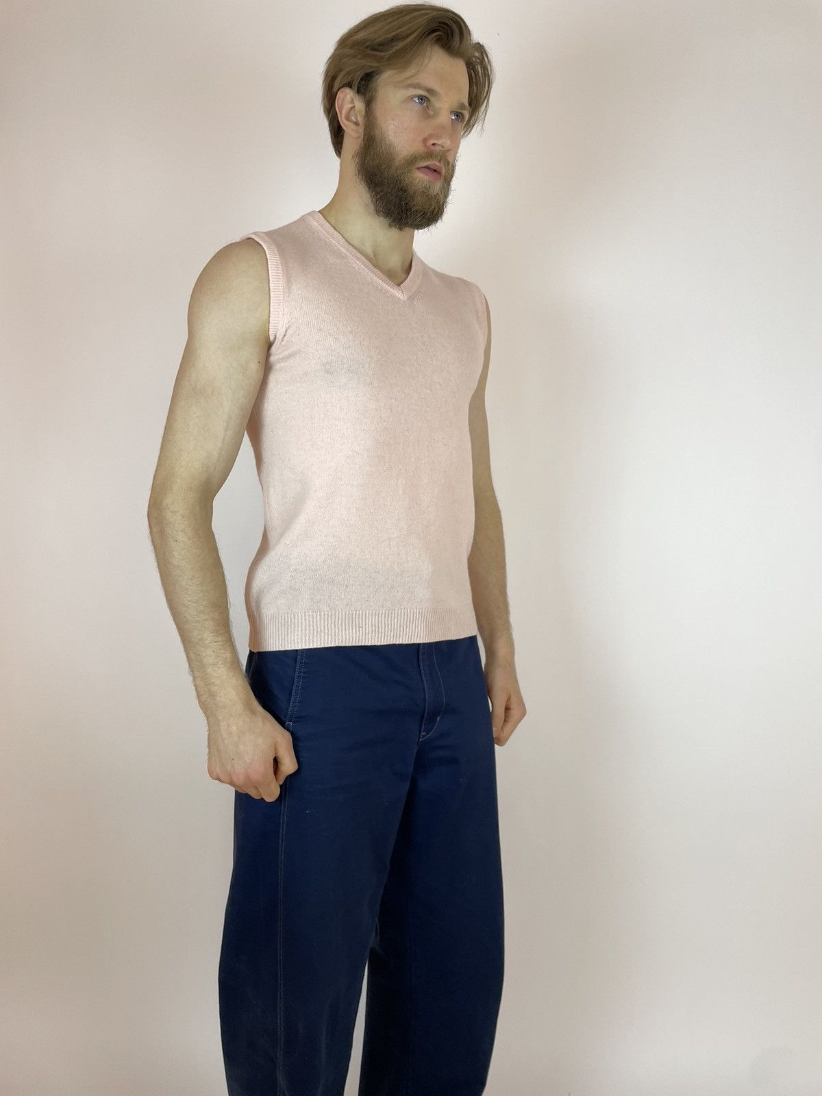 Other WOOLOVERS Pink Vest Mens sleeve less sweater size S Size US S / EU 44-46 / 1 - 3 Thumbnail