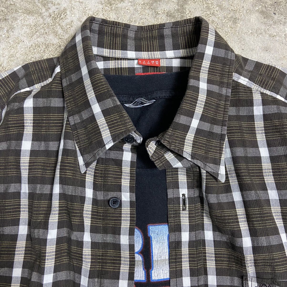 Vintage 1990s RETRO PUNK CHECKERED FLANNEL OVERSHIRT - LOT № 1045 Size US XL / EU 56 / 4 - 5 Thumbnail