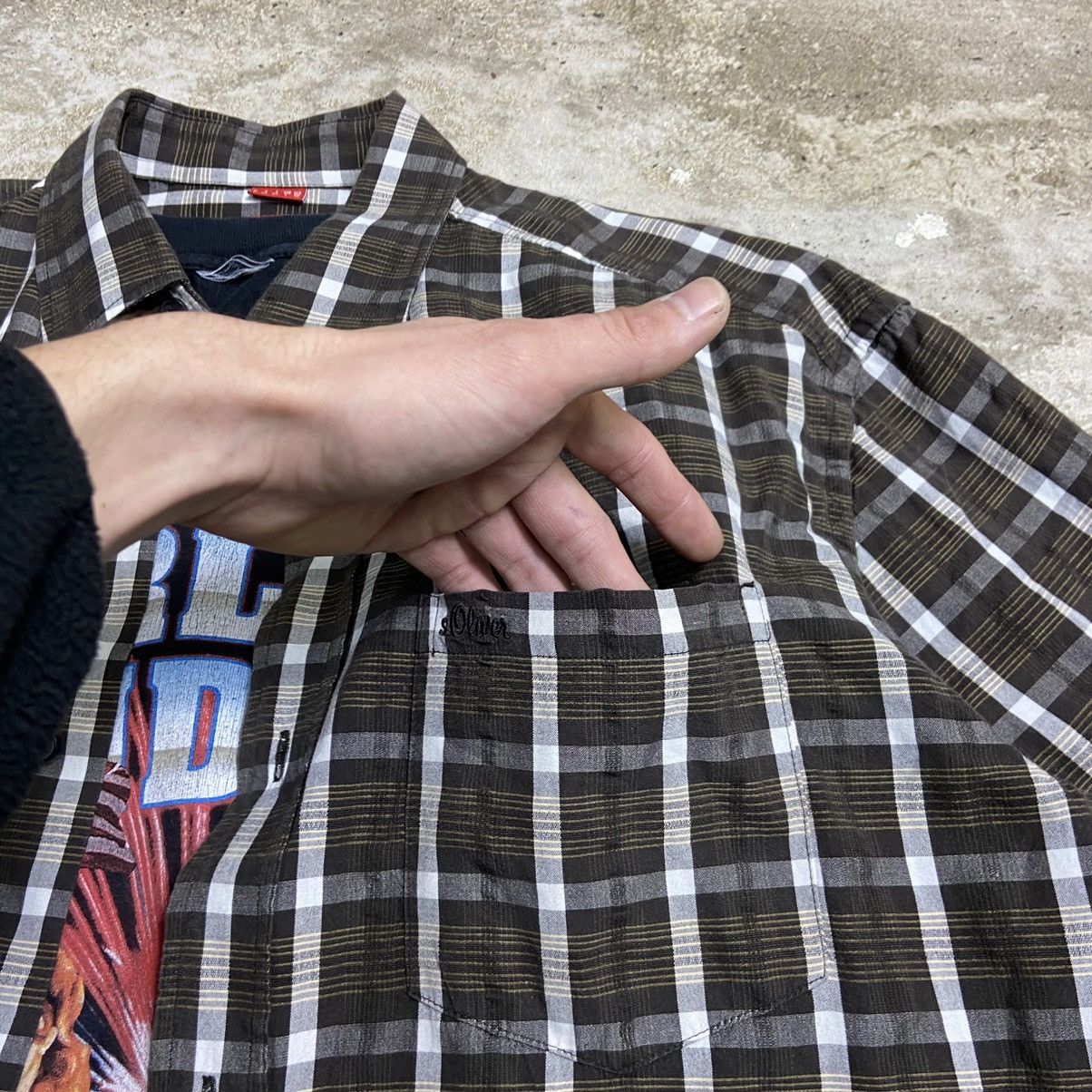 Vintage 1990s RETRO PUNK CHECKERED FLANNEL OVERSHIRT - LOT № 1045 Size US XL / EU 56 / 4 - 4 Thumbnail