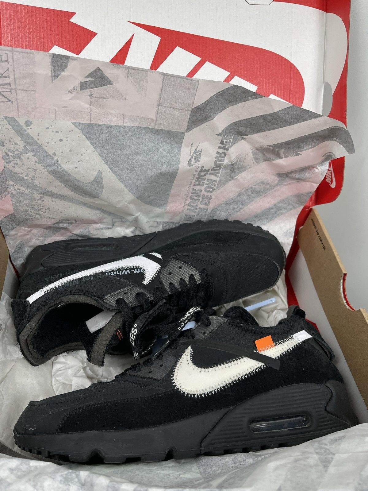 Nike × Off-White Off white air max 90 Black Size US 10 / EU 43 - 1 Thumbnail