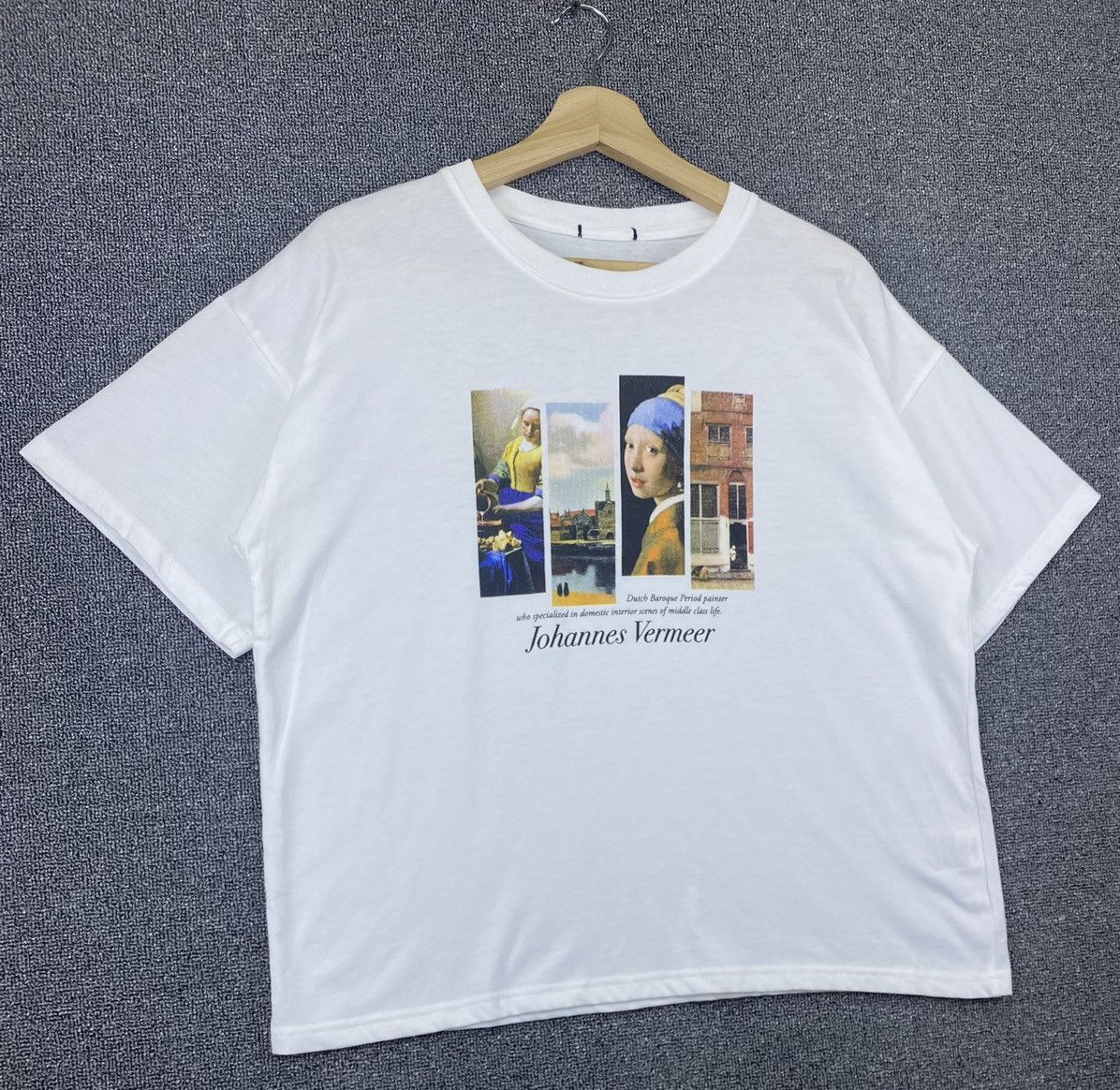Vintage Vintage JOHANNES VERMEER Artist Painting Artwork Tee TShirts Size M / US 6-8 / IT 42-44 - 2 Thumbnail
