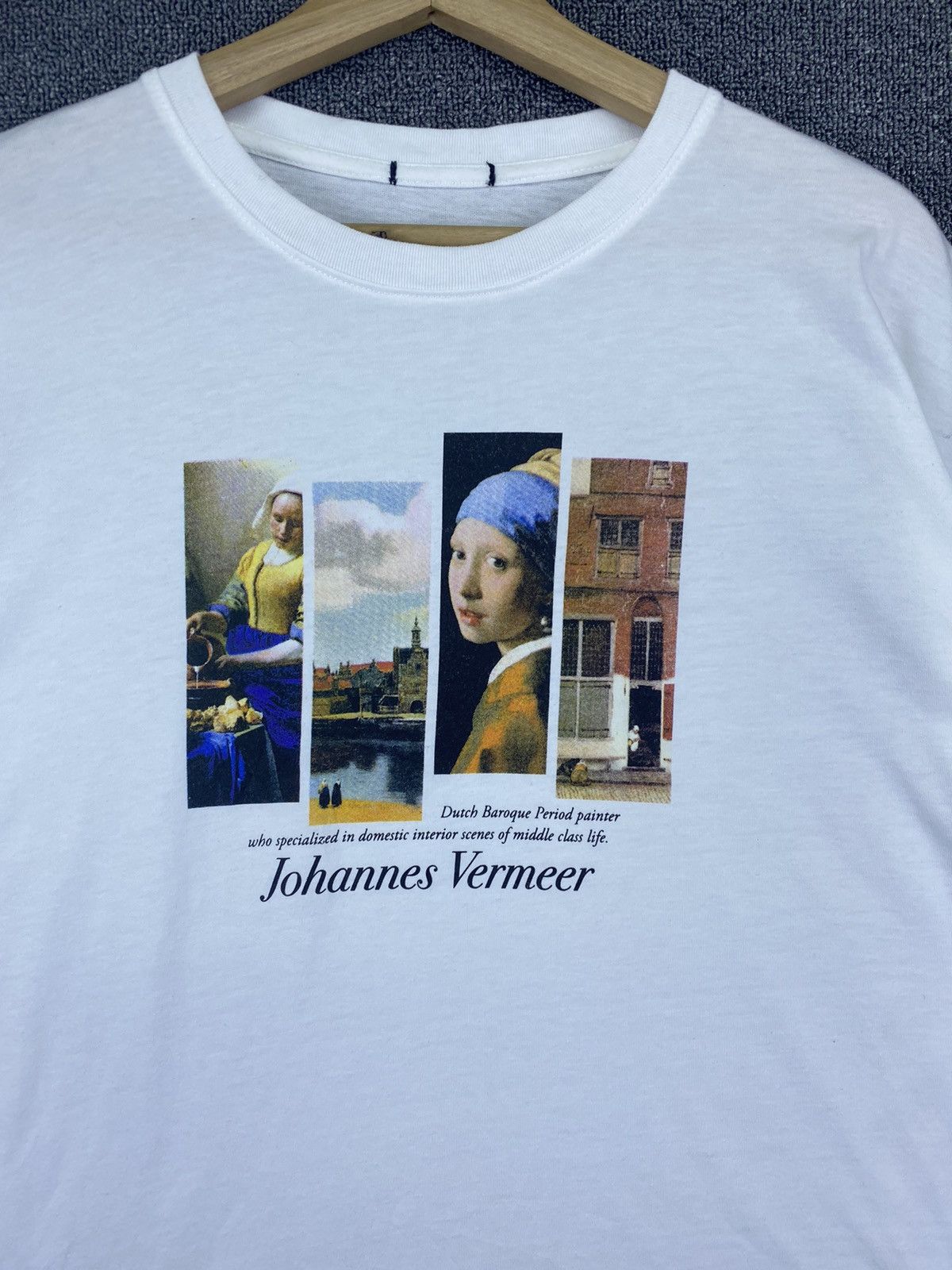 Vintage Vintage JOHANNES VERMEER Artist Painting Artwork Tee TShirts Size M / US 6-8 / IT 42-44 - 5 Thumbnail