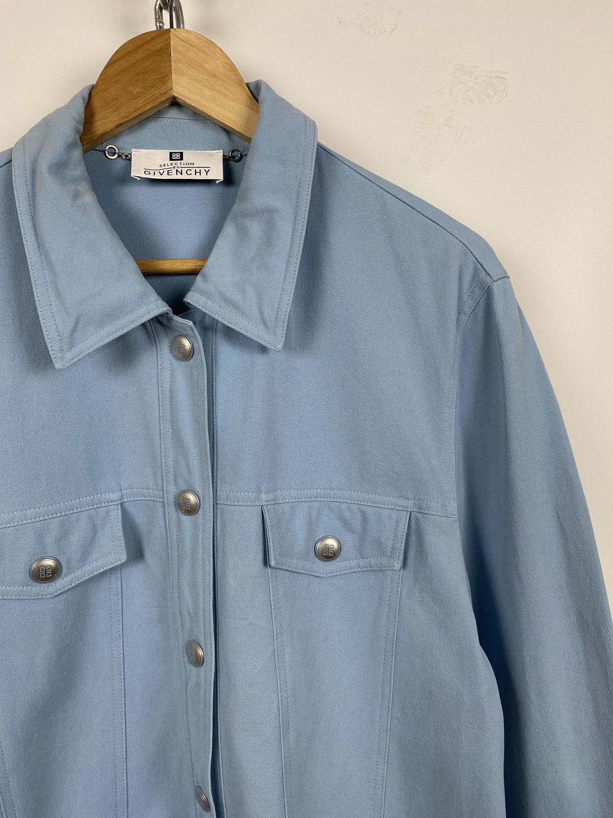 Givenchy Vintage Selection de Givenchy Women’s Blue Button Up Jacket Size XL / US 12-14 / IT 48-50 - 3 Thumbnail