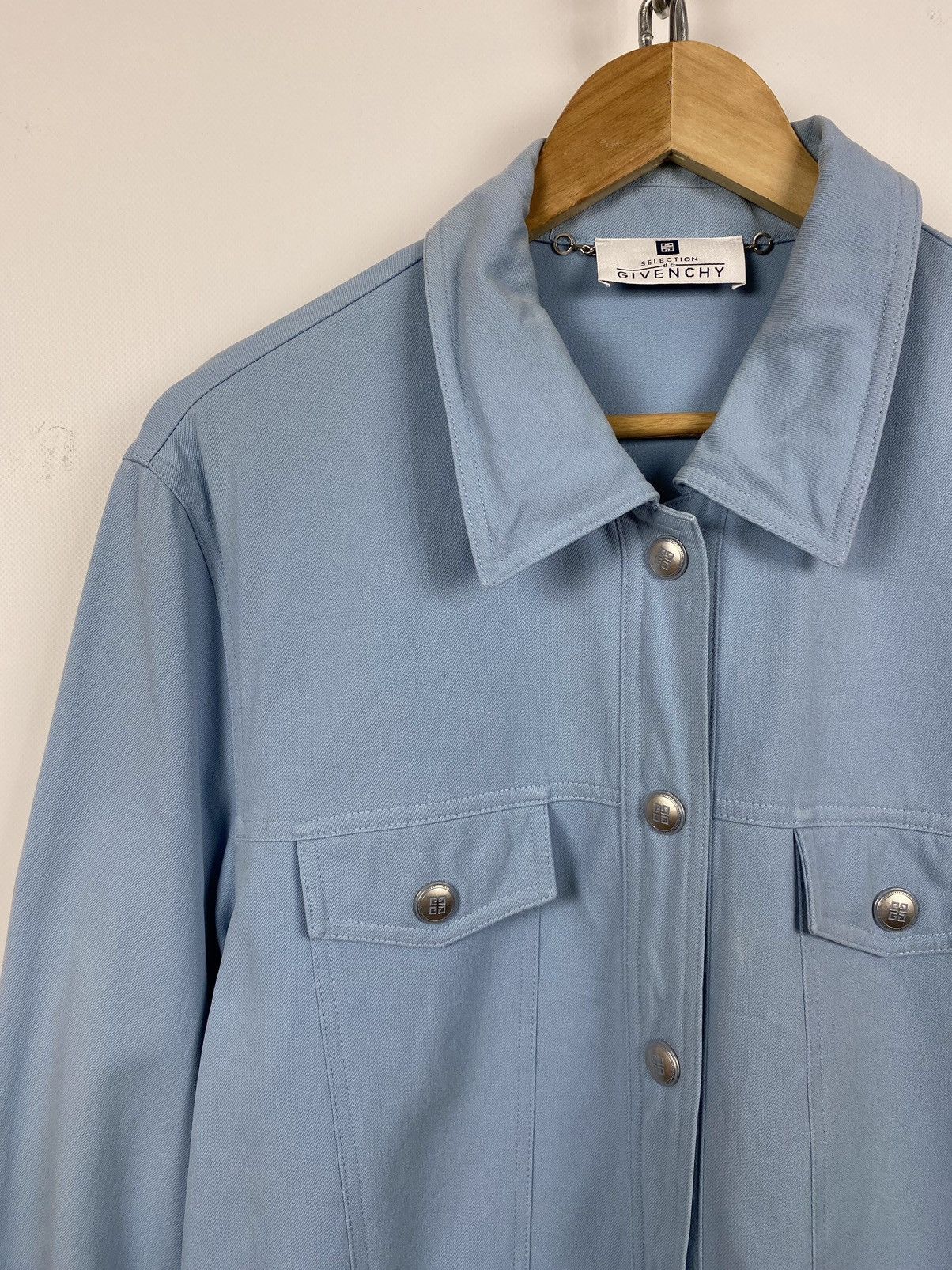 Givenchy Vintage Selection de Givenchy Women’s Blue Button Up Jacket Size XL / US 12-14 / IT 48-50 - 2 Thumbnail