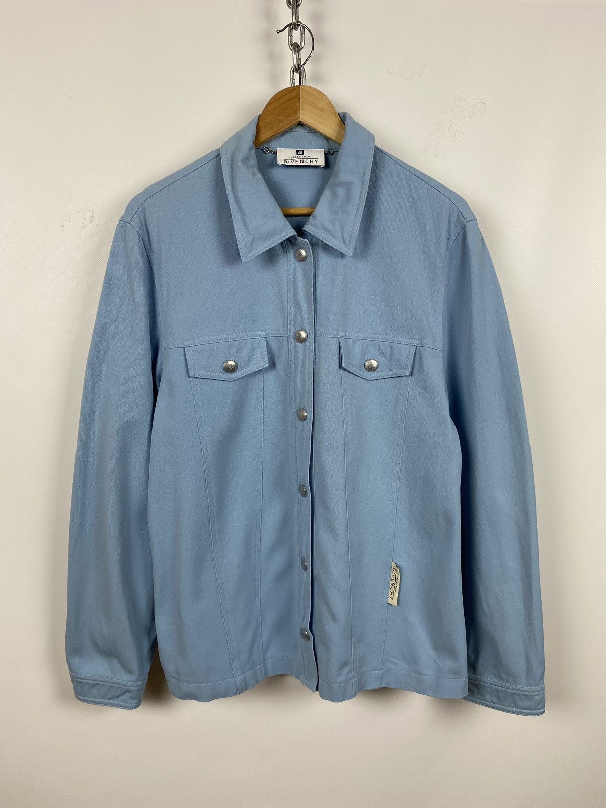 Givenchy Vintage Selection de Givenchy Women’s Blue Button Up Jacket Size XL / US 12-14 / IT 48-50 - 1 Thumbnail