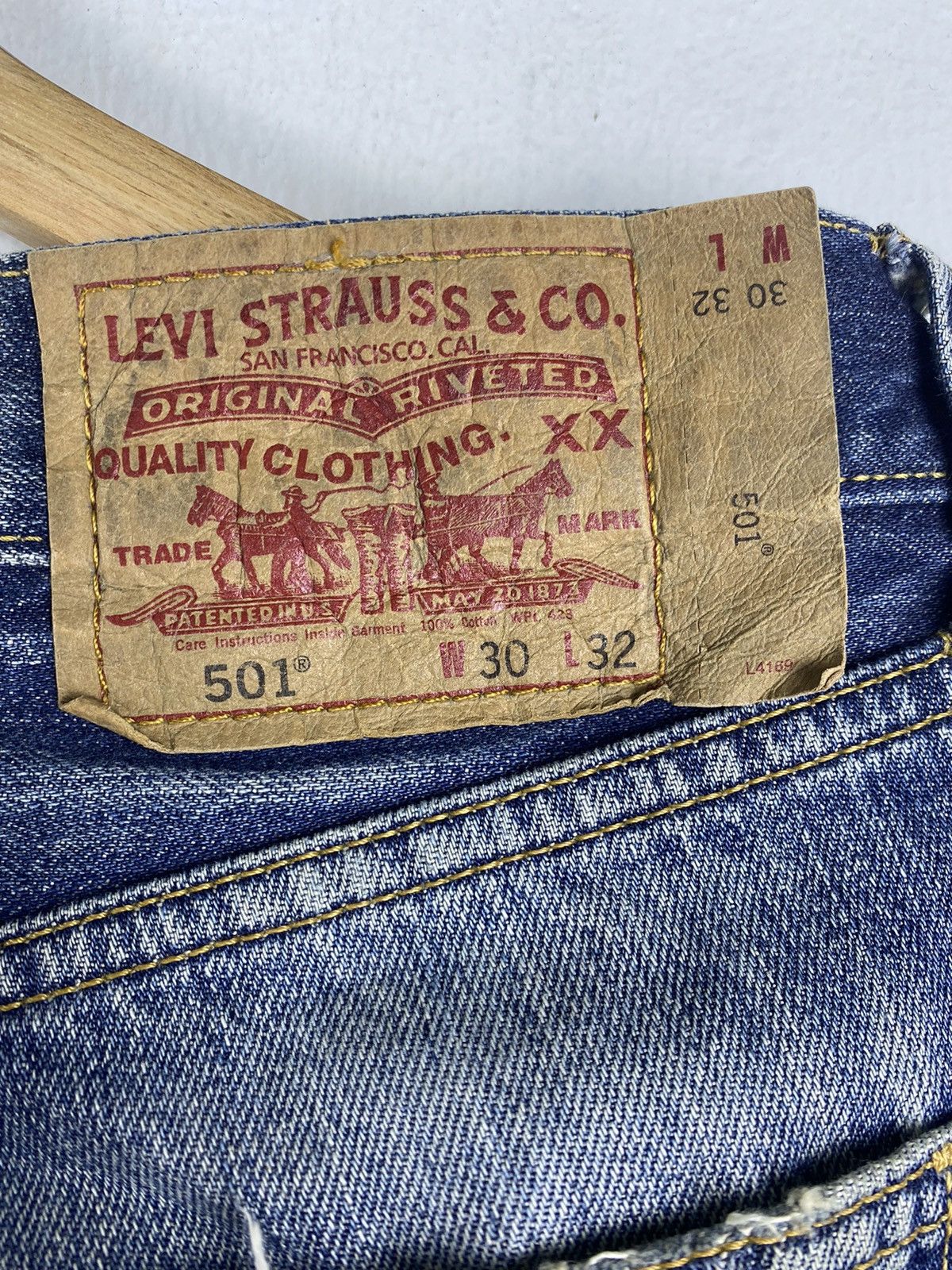 Levi's OFFER 🔥 Vintage Levi's 501 Trashed Jeans Denim Pants Size US 30 / EU 46 - 6 Thumbnail