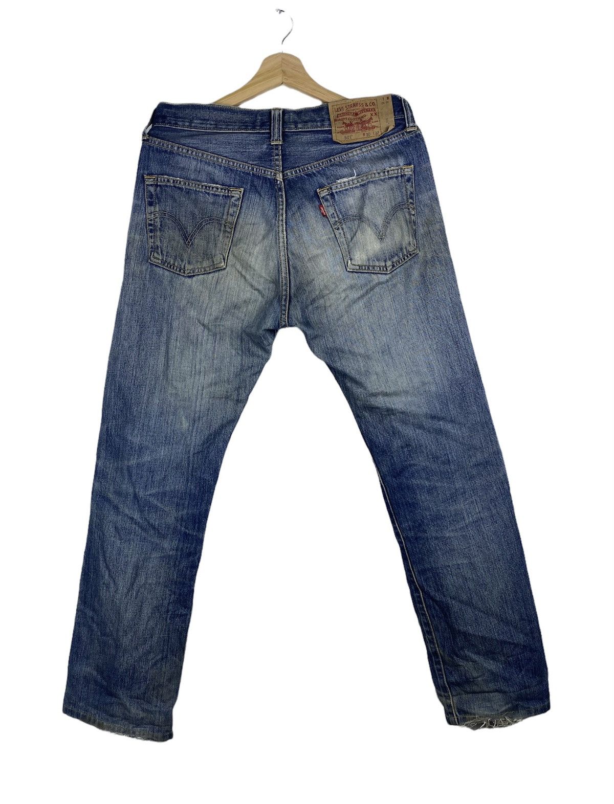Levi's OFFER 🔥 Vintage Levi's 501 Trashed Jeans Denim Pants Size US 30 / EU 46 - 3 Thumbnail