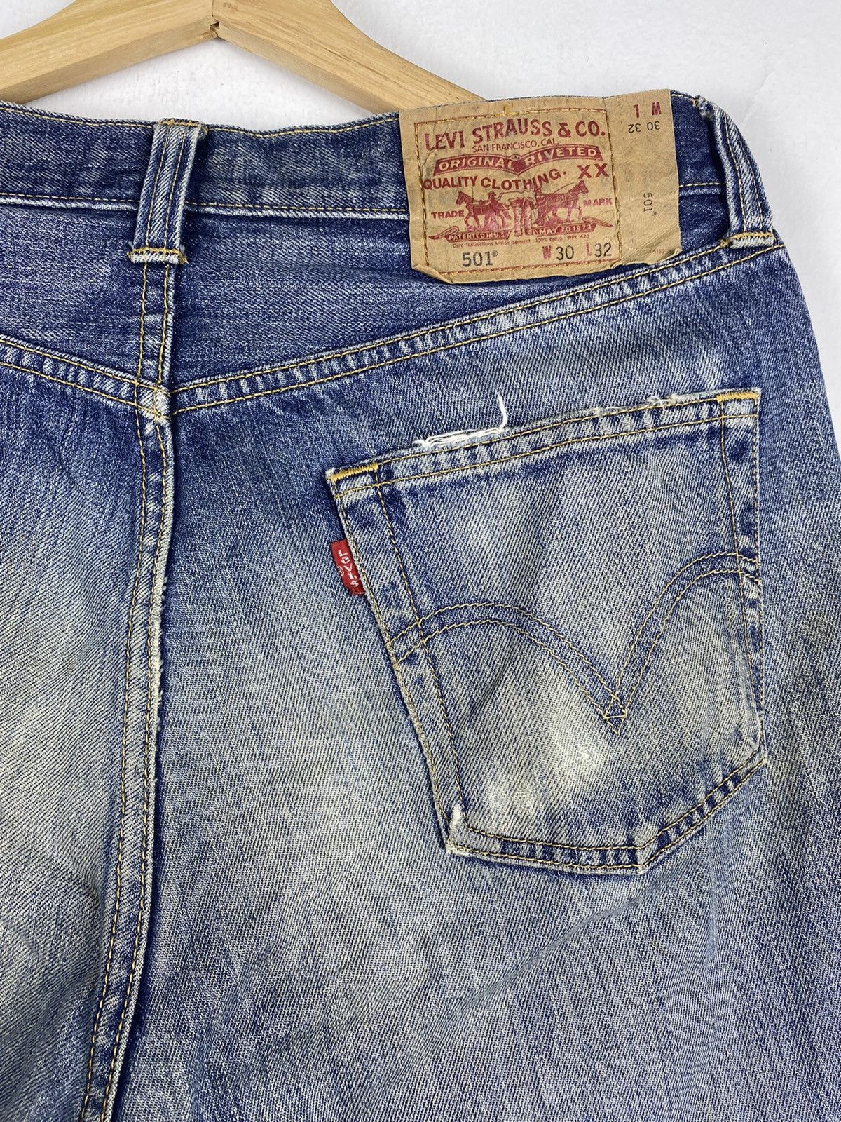Levi's OFFER 🔥 Vintage Levi's 501 Trashed Jeans Denim Pants Size US 30 / EU 46 - 5 Thumbnail
